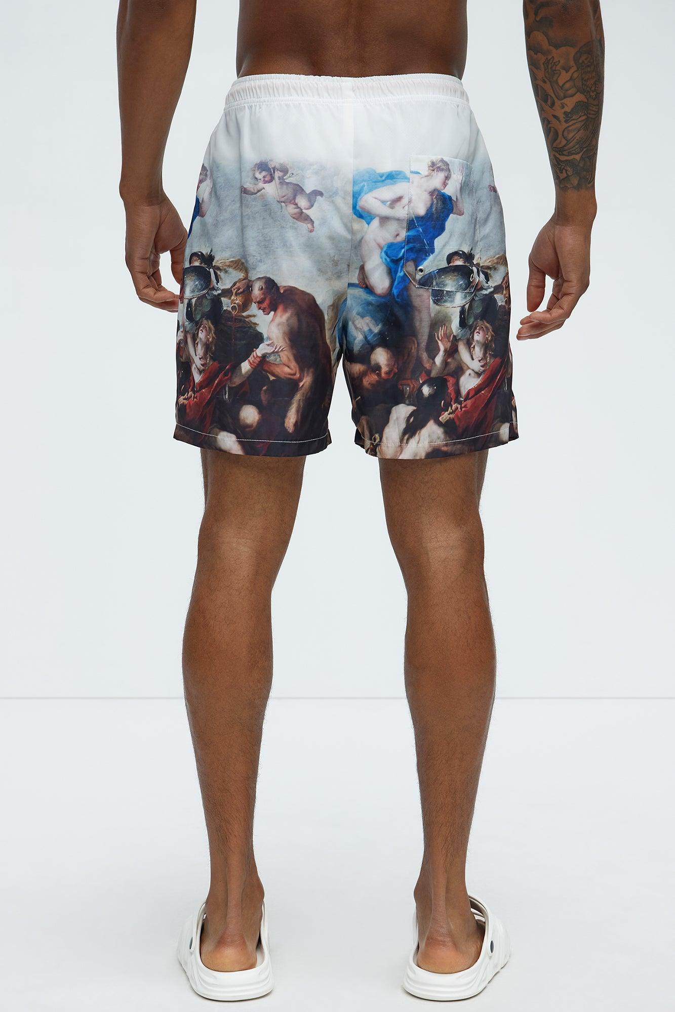 Leonardo Museum Art Swim Mid Trunk - Multi Color Product Image