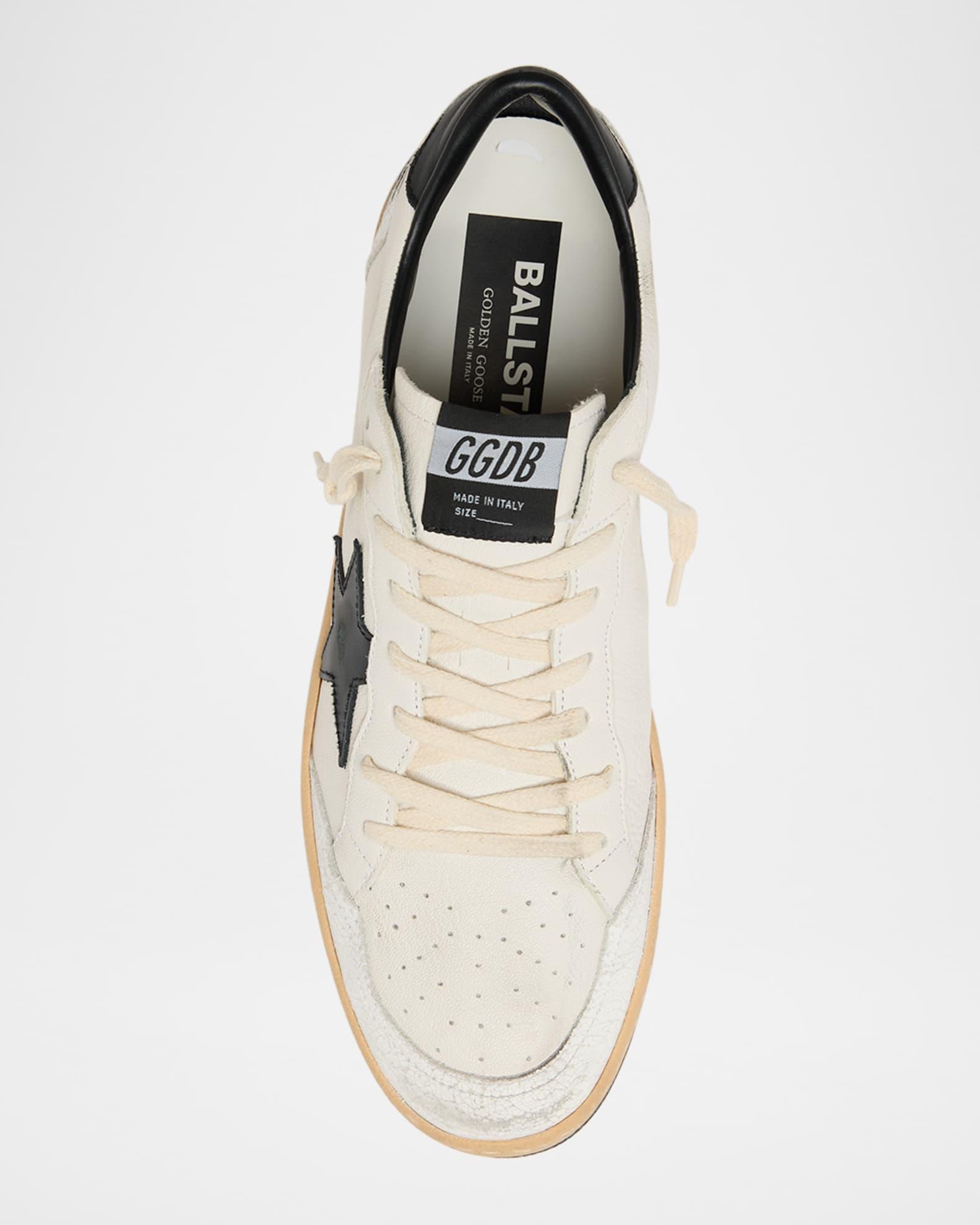 Men's Ball Star Distressed Leather Low-Top Sneakers Product Image