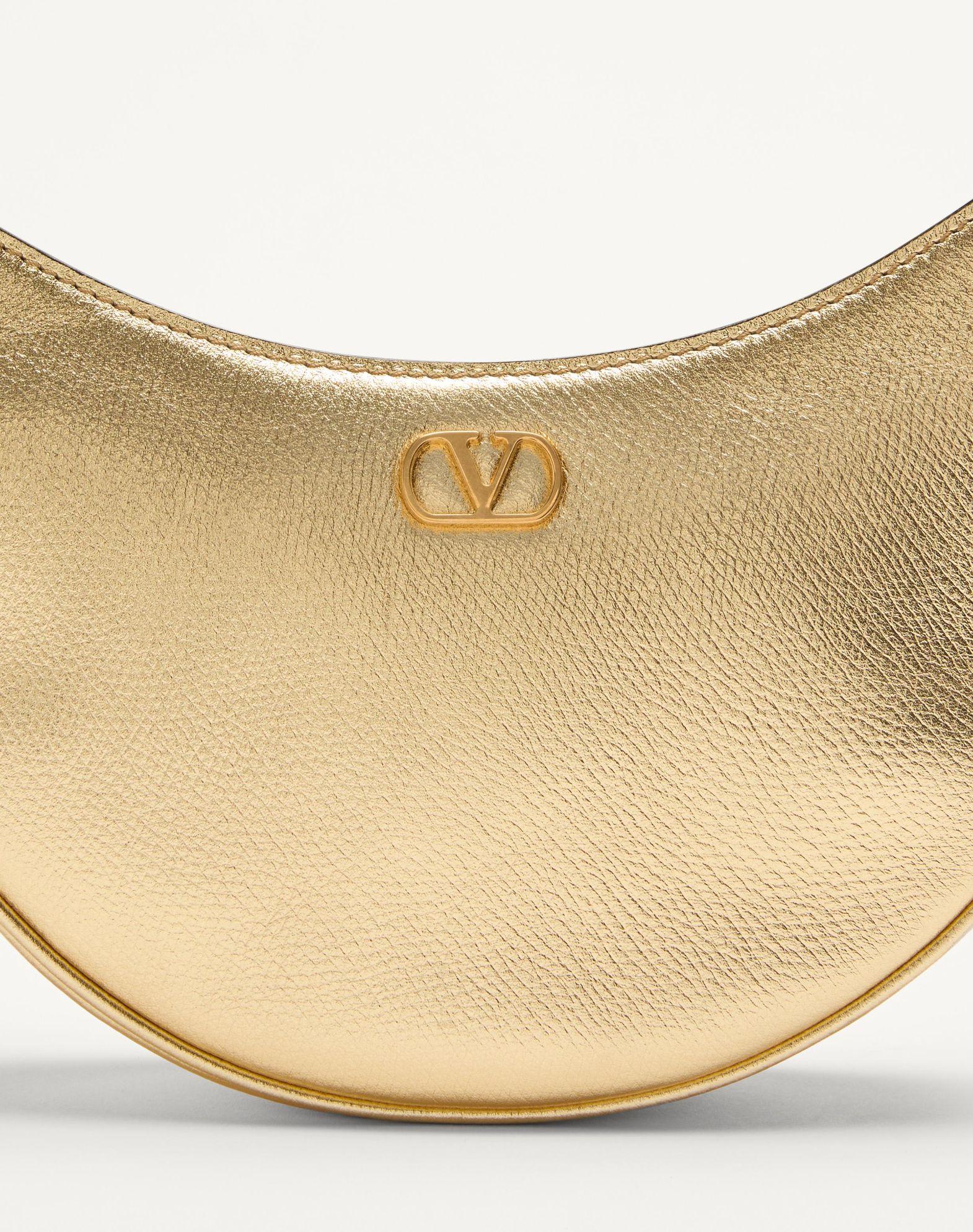Vlogo Signature Mini Hobo Bag In Laminated Grainy Calfskin Product Image