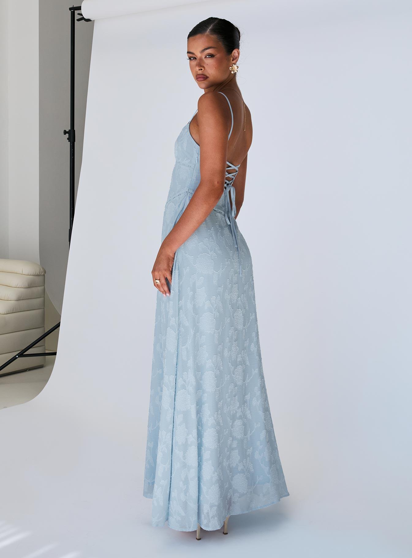 South Of France Maxi Dress Blue Product Image