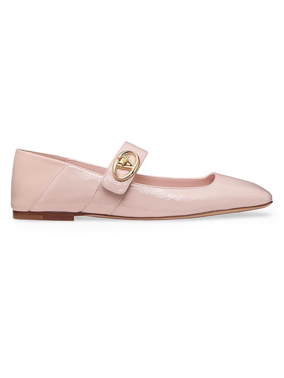 Womens VLogo Locker Mary Jane Ballerina Flats in Naplack Product Image
