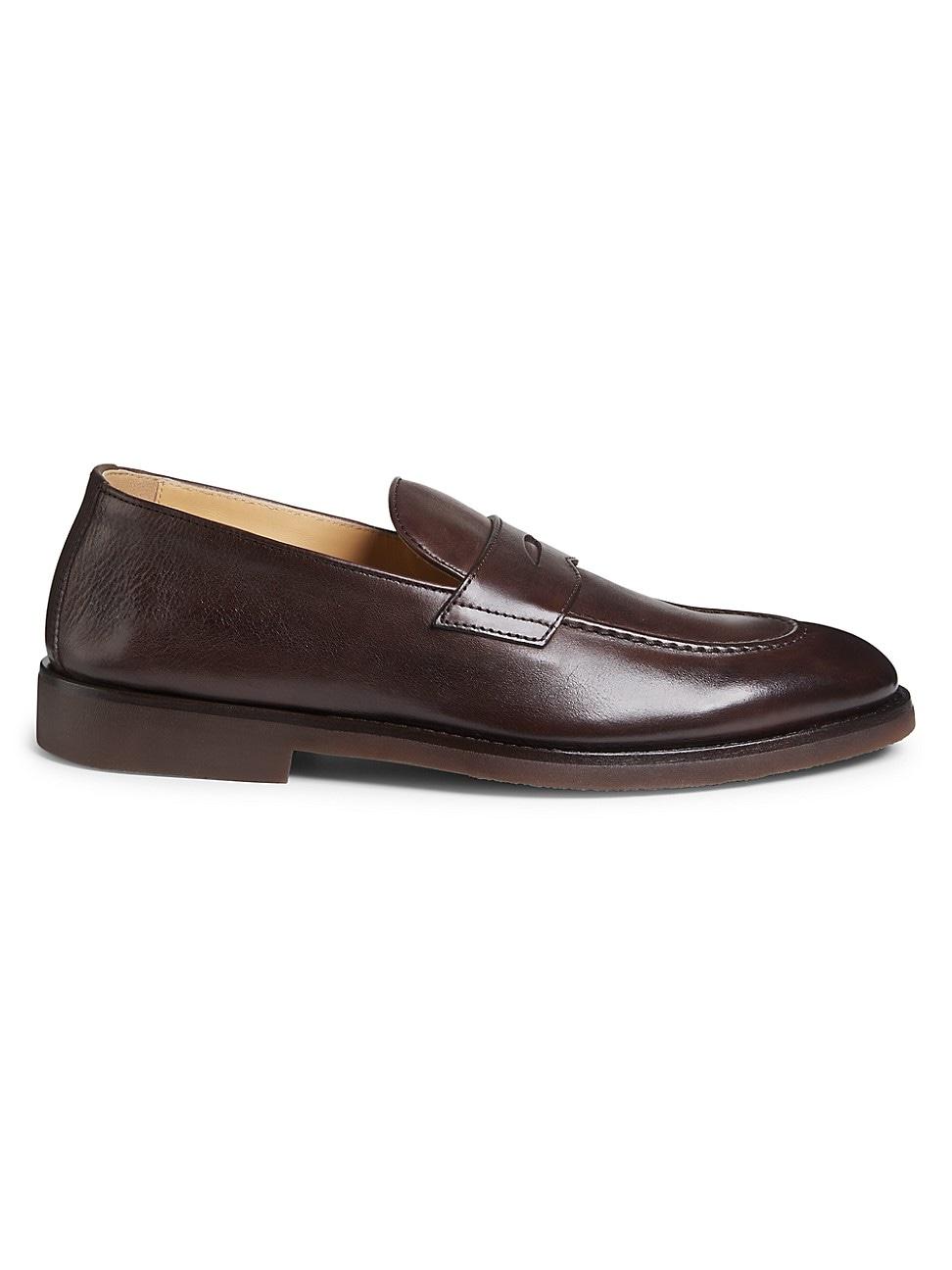Mens Leather Penny Loafers Product Image