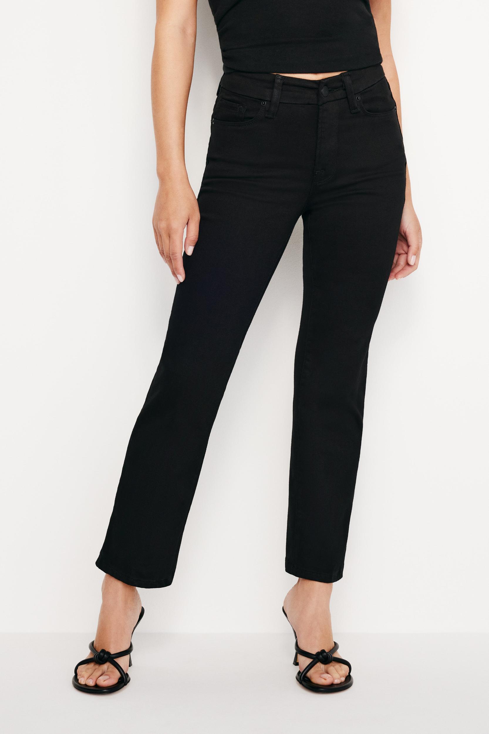 NEVER FADES GOOD PETITE STRAIGHT JEANS | BLACK001 Product Image
