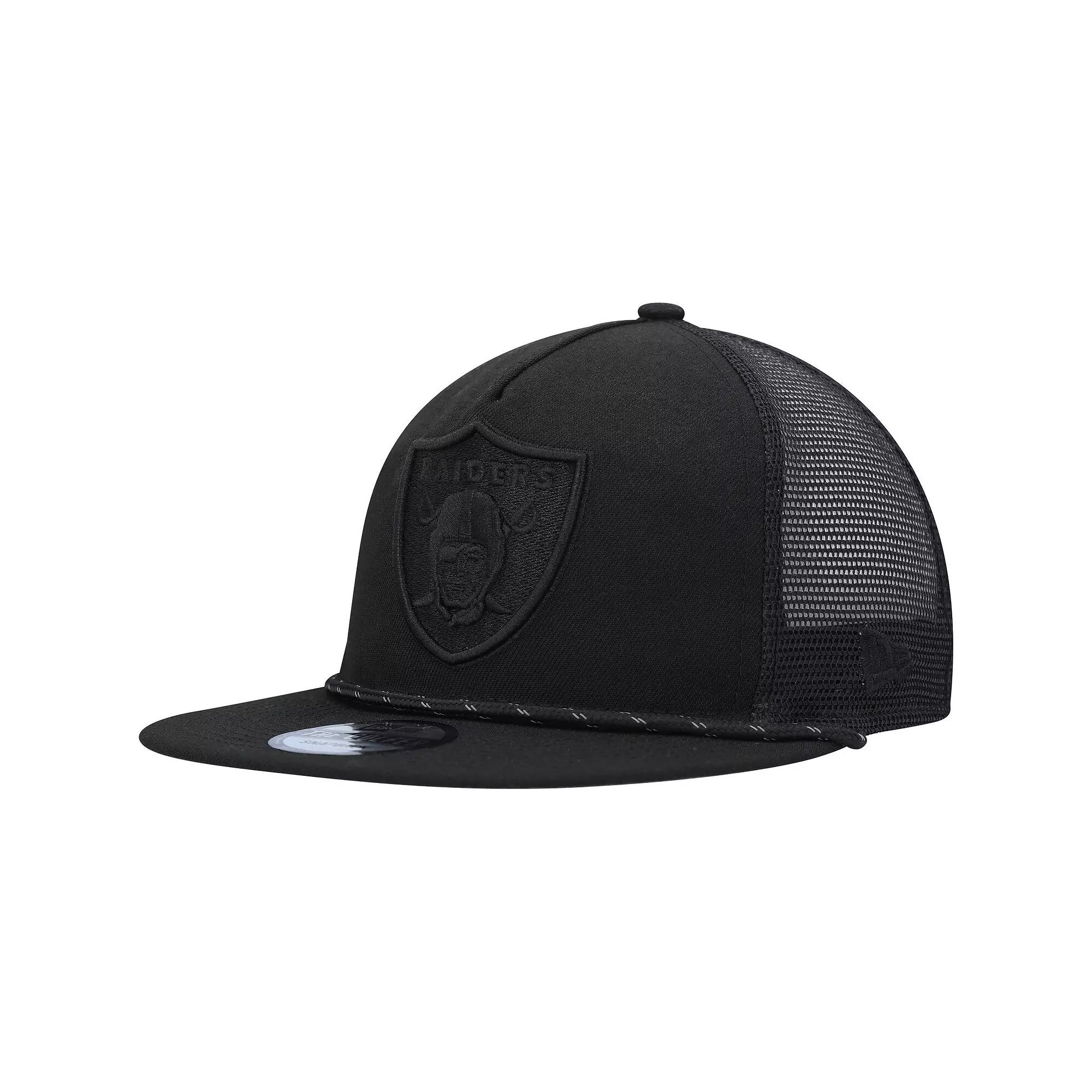 Men's New Era Black Las Vegas Raiders Illumination Golfer Snapback Trucker Hat, Lvr Black Product Image