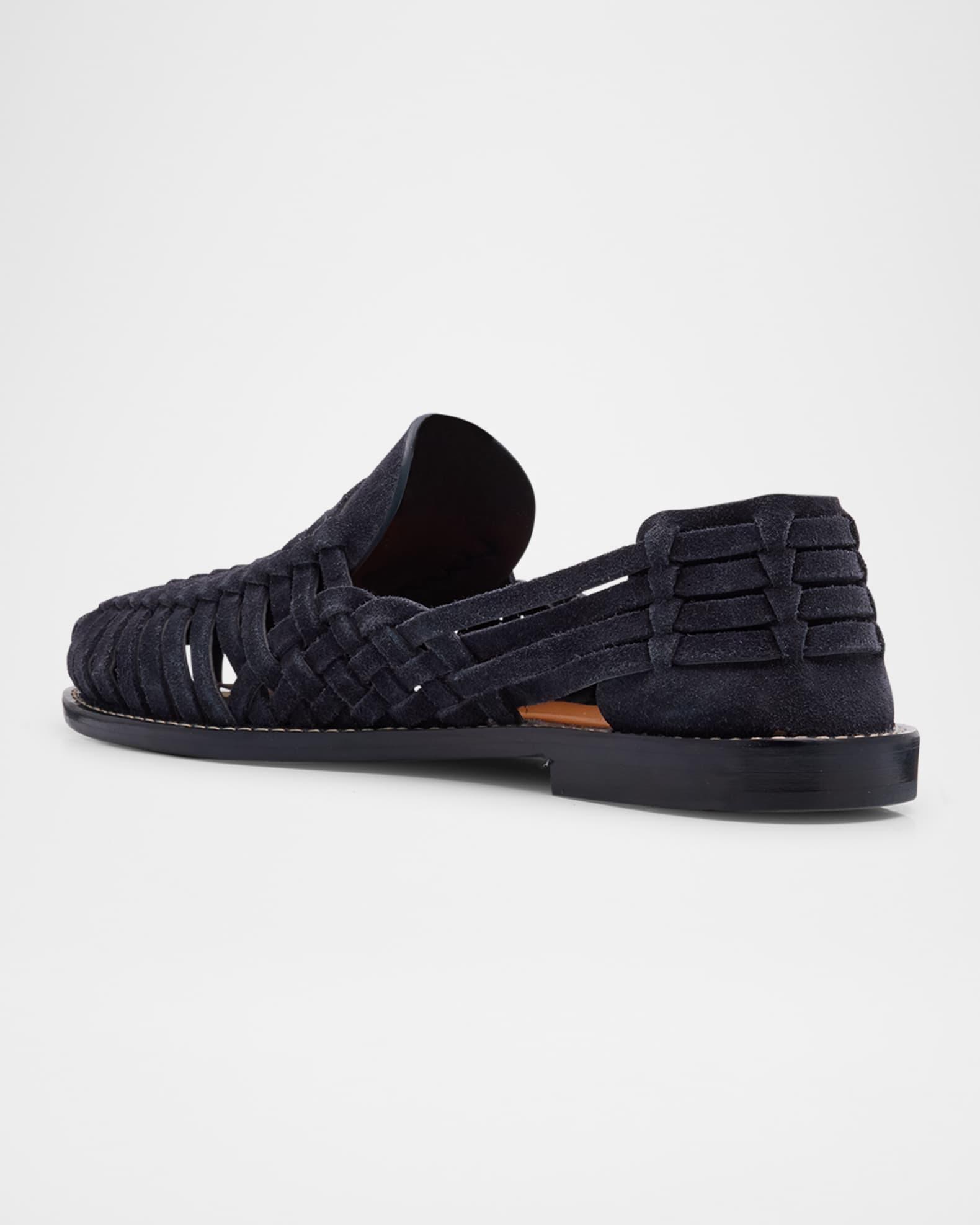 Men's Woven Suede Sandals  Product Image