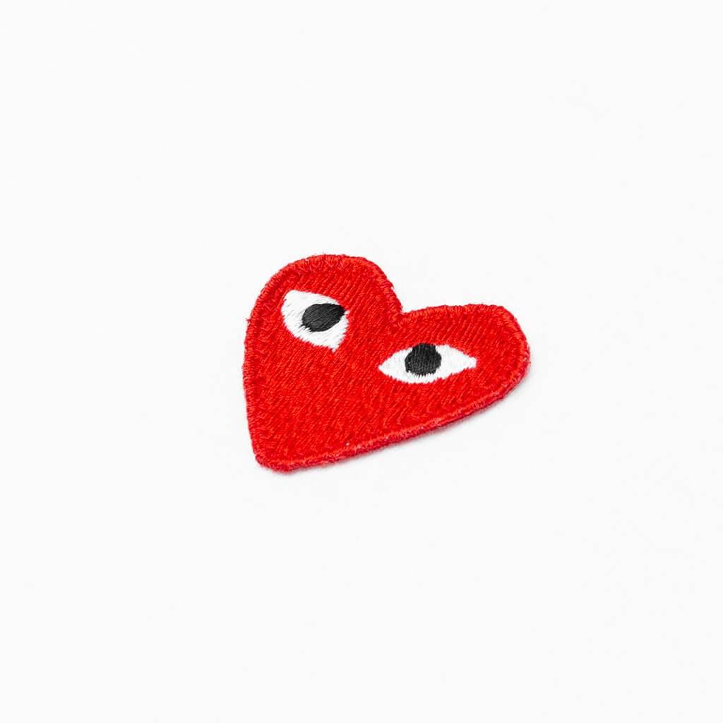 Red Emblem Long Heart T-Shirt - White Male Product Image