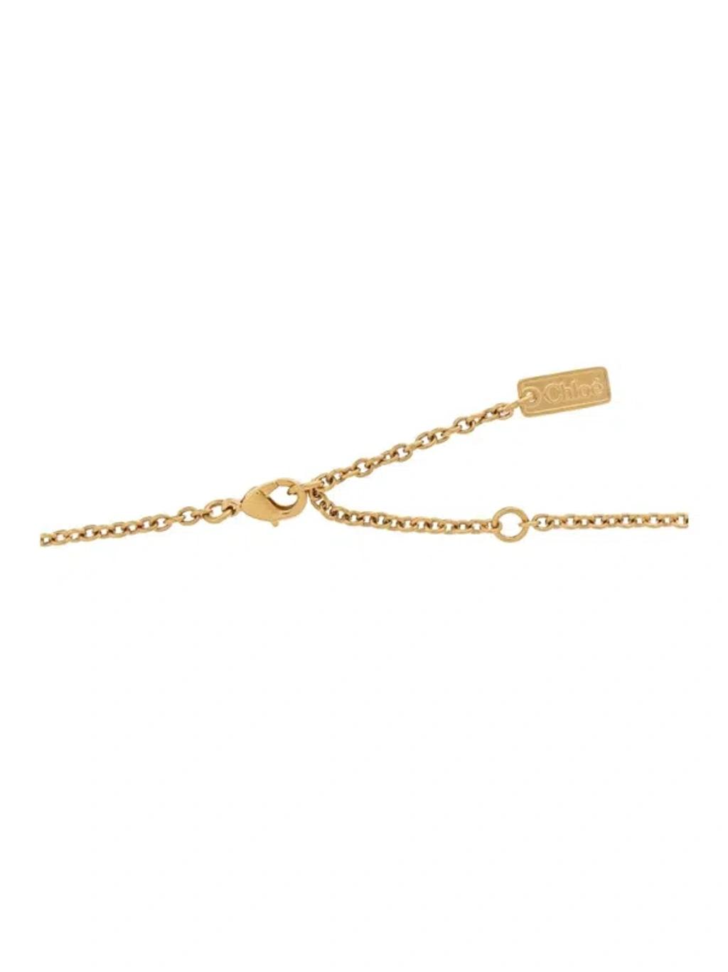 CHLOÉ Golden Logo Shells Necklace Product Image