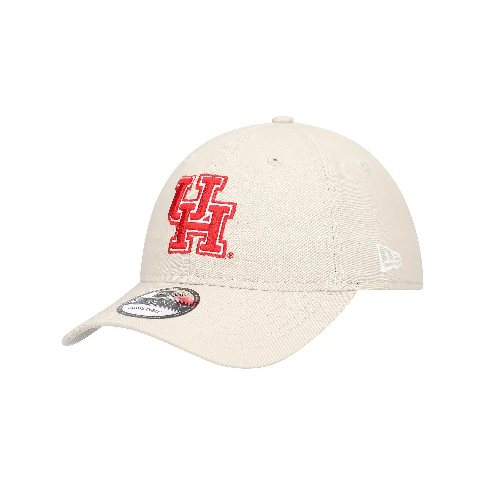 Men's New Era Cream Houston Cougars Team 9TWENTY Adjustable Hat, Hou Beige Product Image