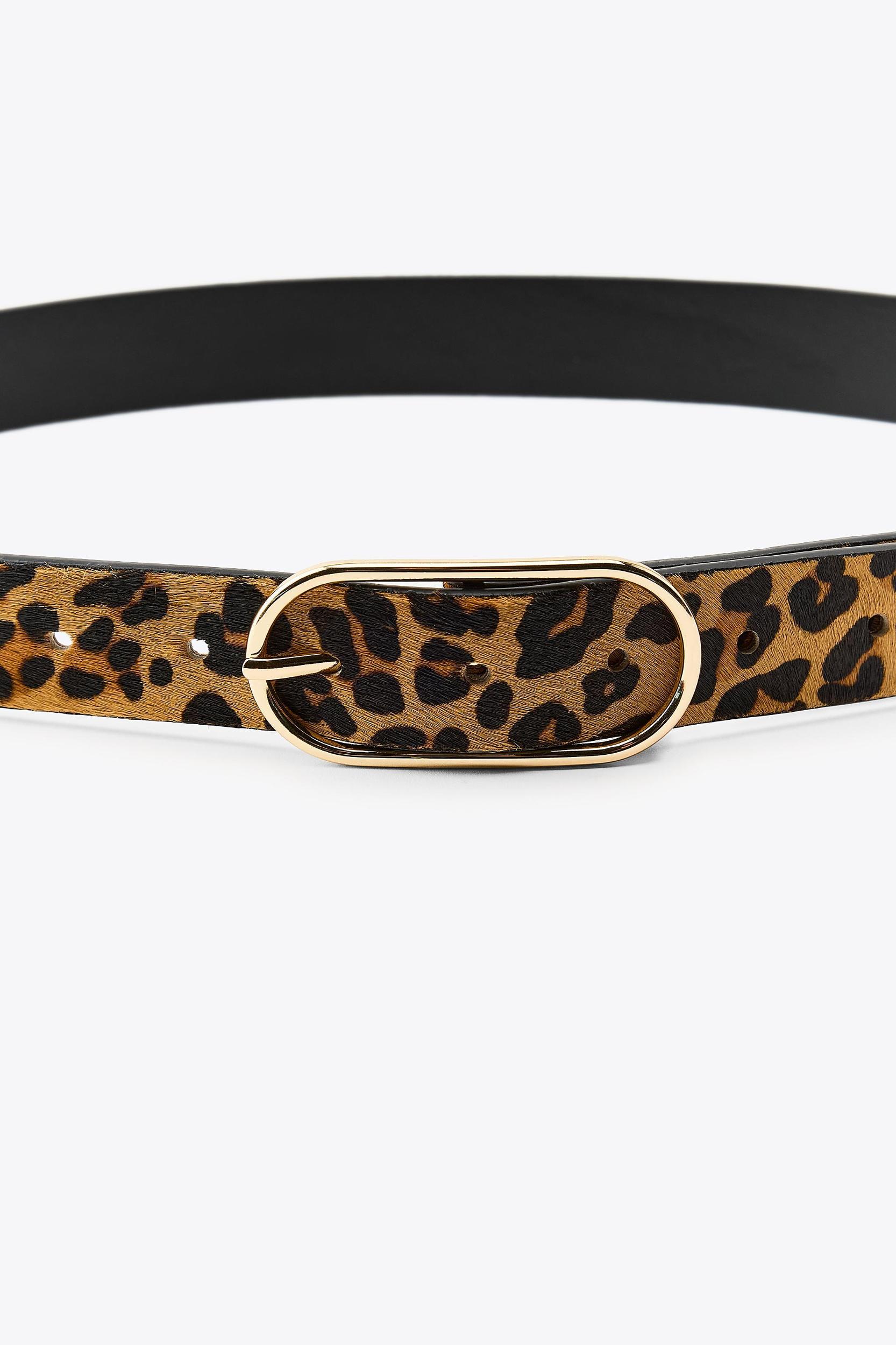ANIMAL PRINT LEATHER BELT Product Image