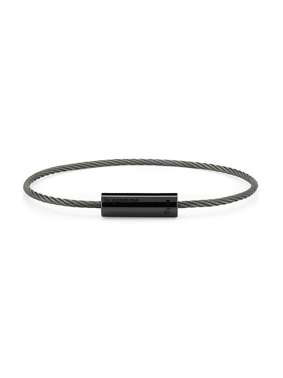 Mens Unisex 5G Polished Ceramic Cable Bracelet Product Image