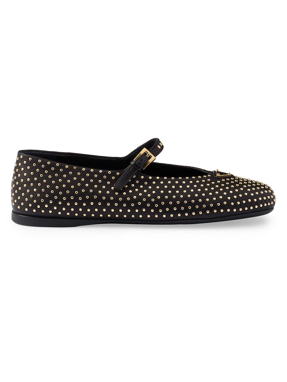 Womens Nappa Leather Ballerinas with Studs Product Image