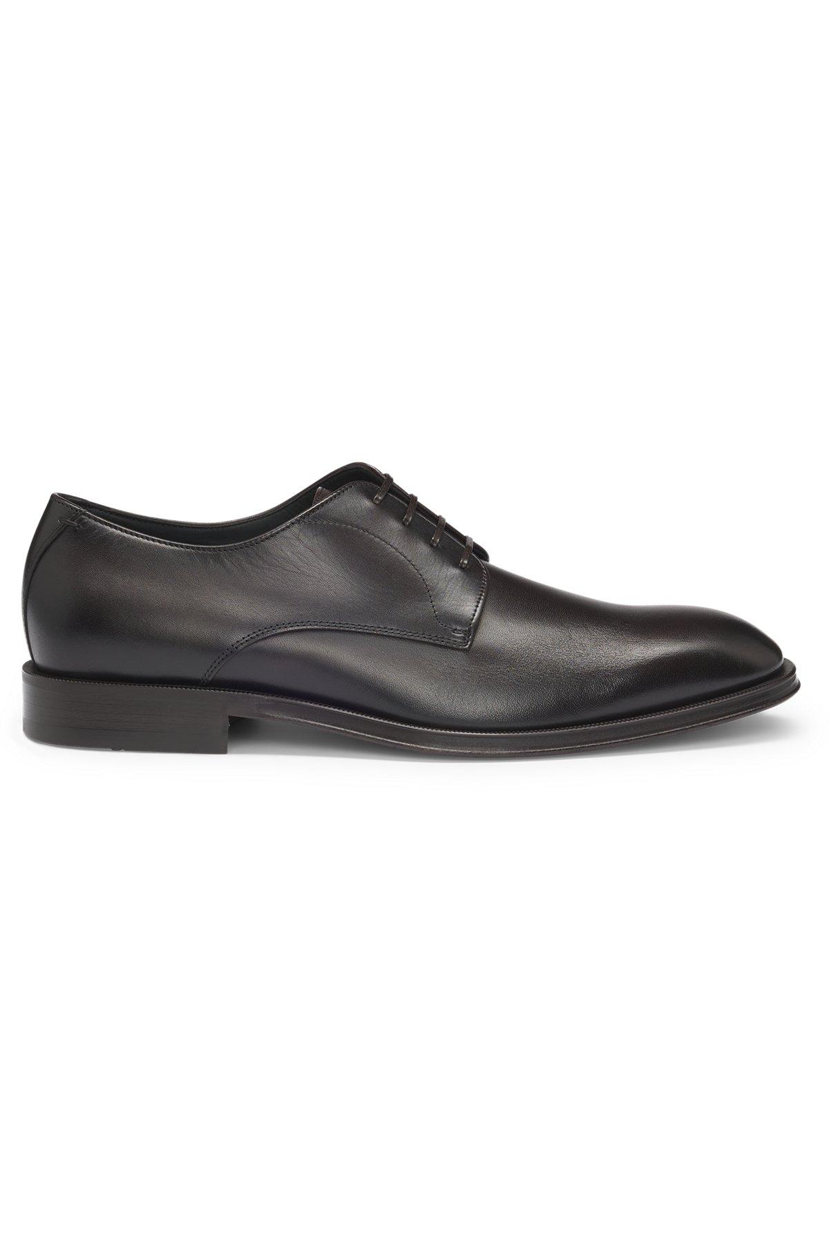 Italian leather Derby shoes with stitching details Product Image