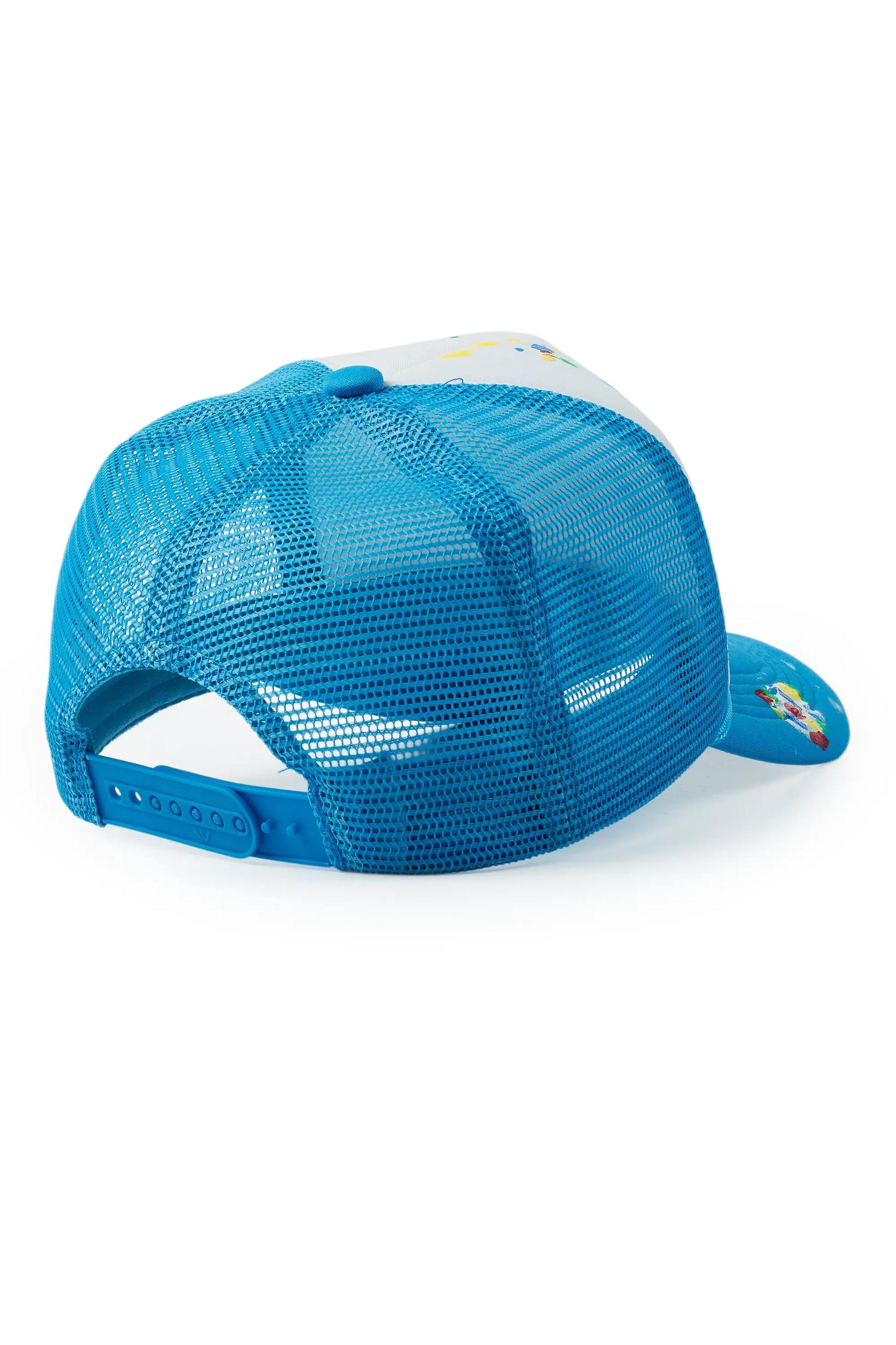 Good Side Only White/Aqua Trucker Hat Female Product Image