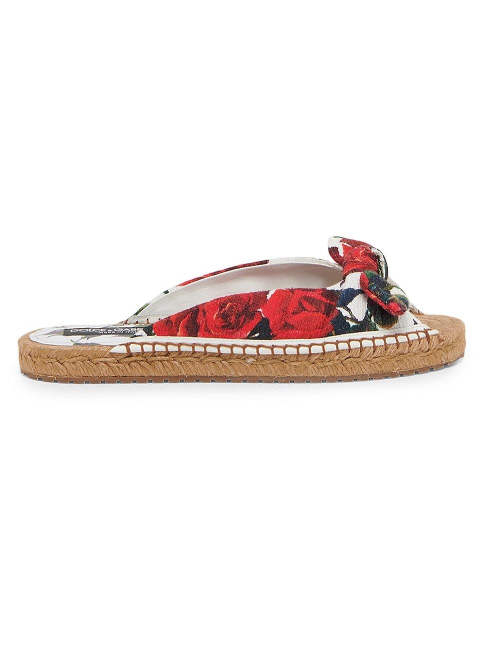 Womens Floral Cotton-Blend Espadrille Flats Product Image