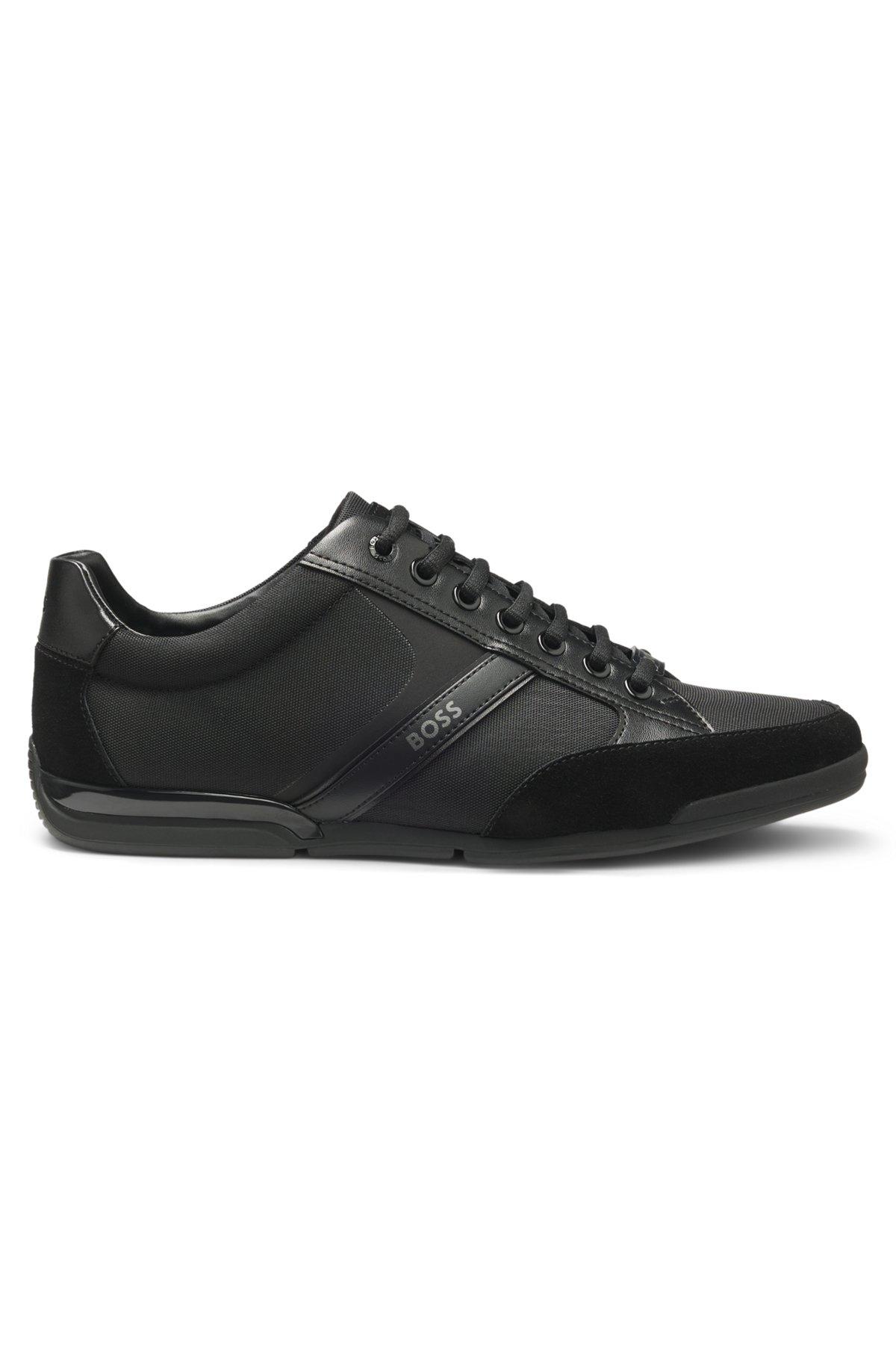 Mixed-material sneakers with suede and faux leather Product Image