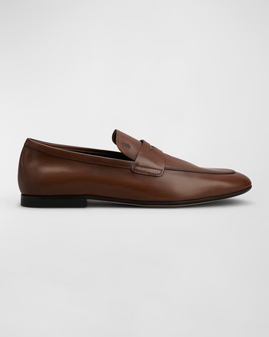 Men's Smooth Leather Penny Loafers Product Image