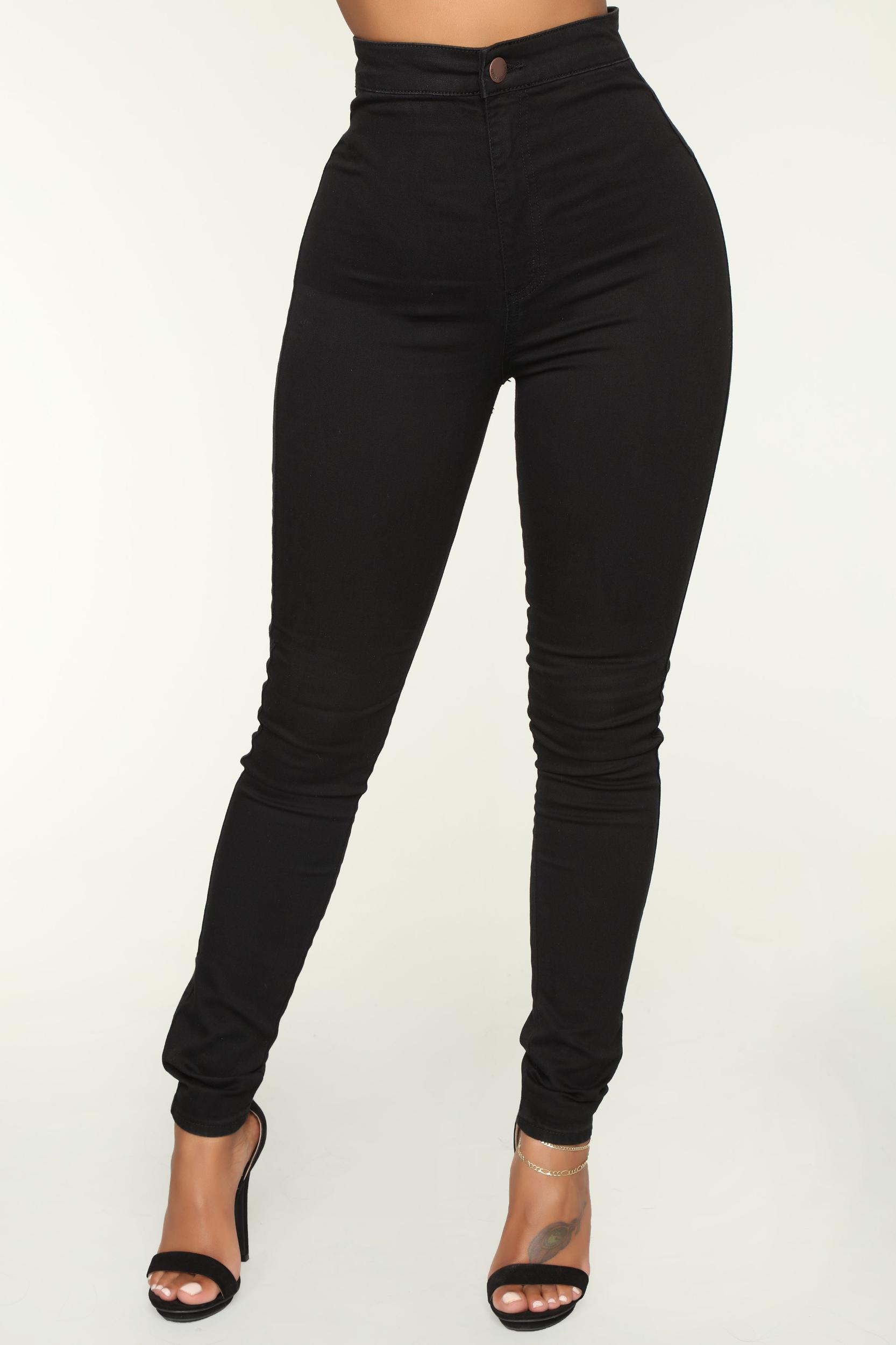 Luxe Ultra High Waist Skinny Jeans - Black Product Image