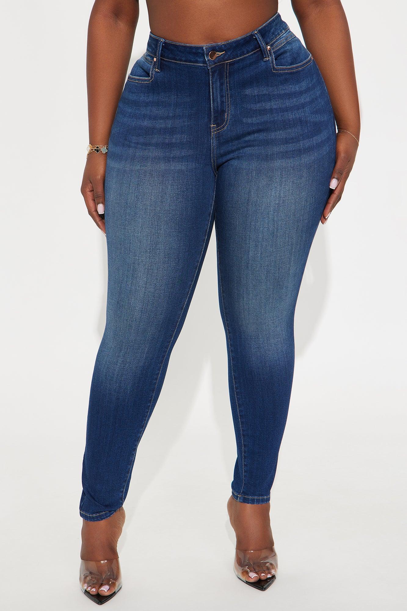 Do My Best Premium Low Waist Skinny Jeans - Dark Wash Female Product Image