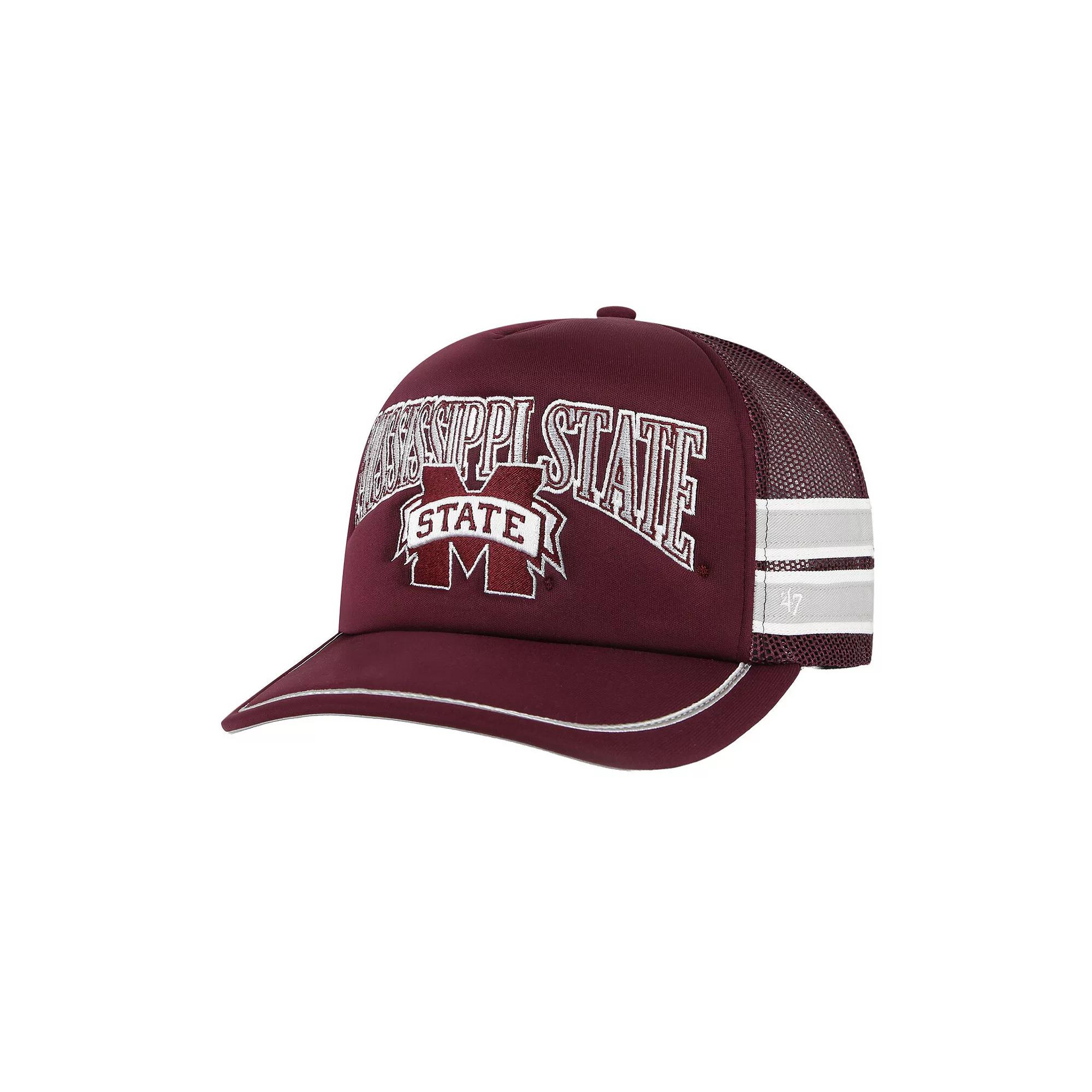 Men's '47 Maroon Mississippi State Bulldogs Sideband Trucker Adjustable Hat, Mst Red Product Image