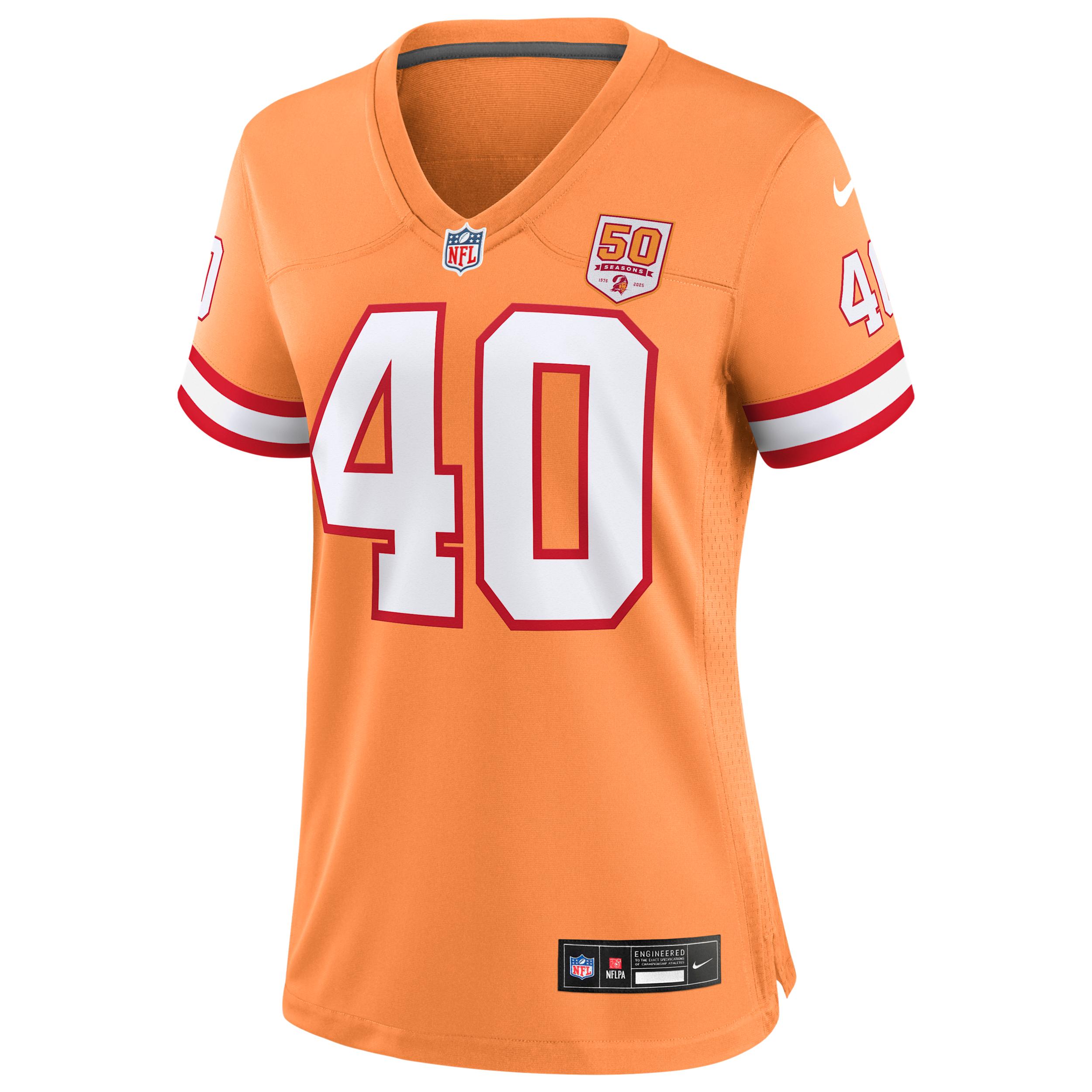 Mike Alstott Tampa Bay Buccaneers 50th Anniversary Womens Nike Womens NFL Game Jersey | 67NW01OSW6R-V21 Product Image