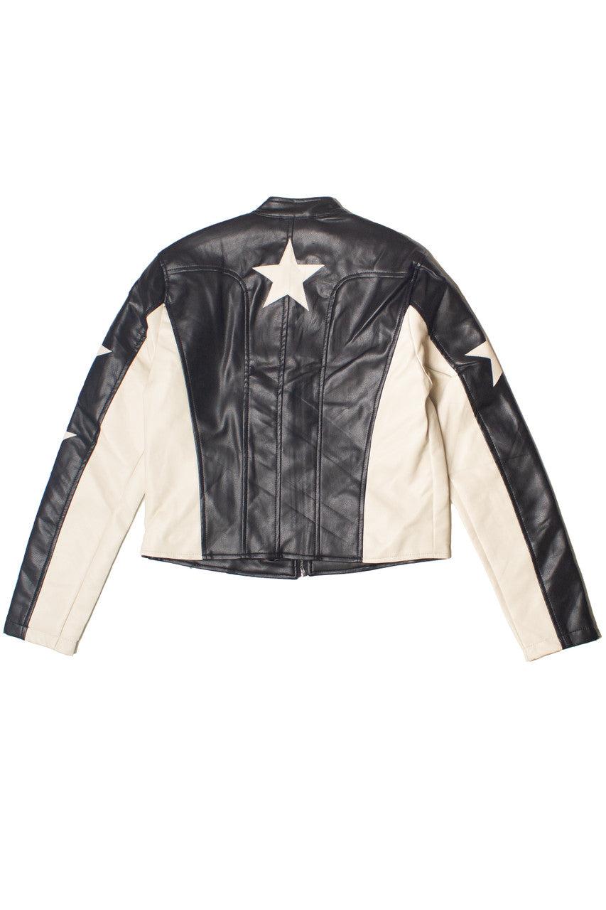 Star Patch Moto Jacket Product Image