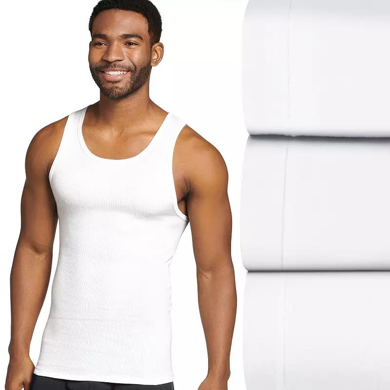 Big & Tall Jockey® Cotton 3-pk. A-Shirt Tank Tops, Men's,  Product Image