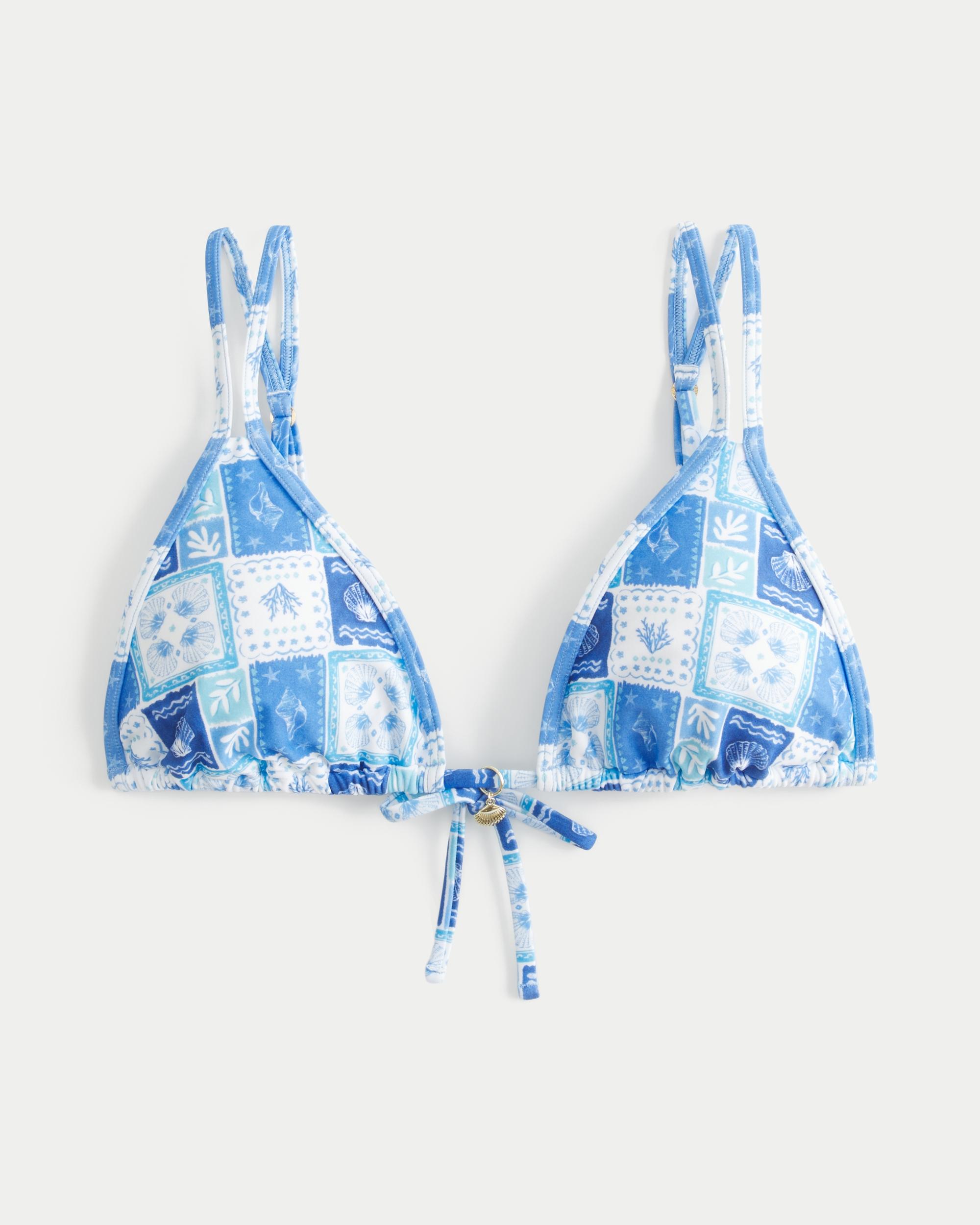 Double Strap Triangle Bikini Top Product Image