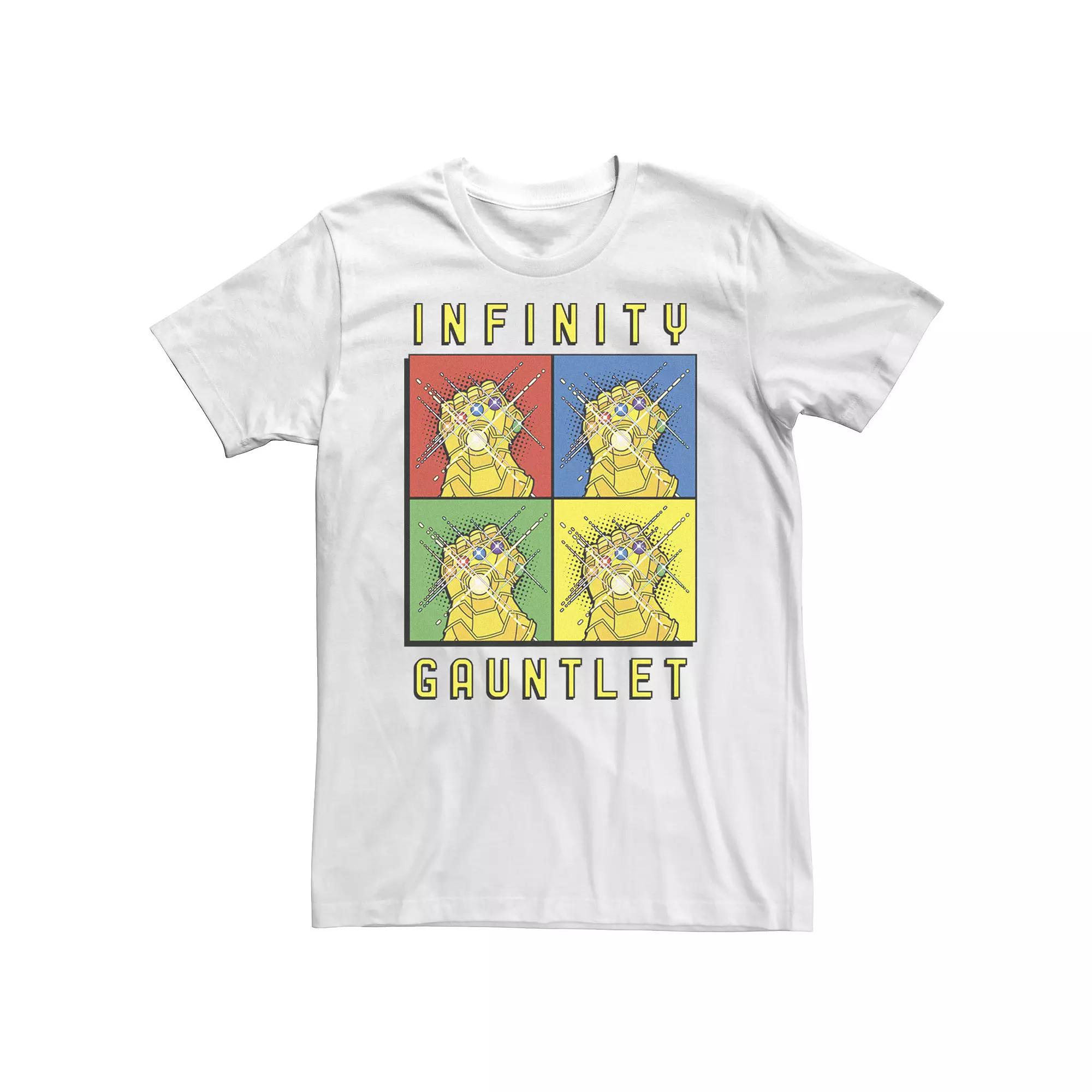 Big & Tall Marvel Avengers Infinity Gauntlet Pop Art Box Up Tee, Men's,  Product Image