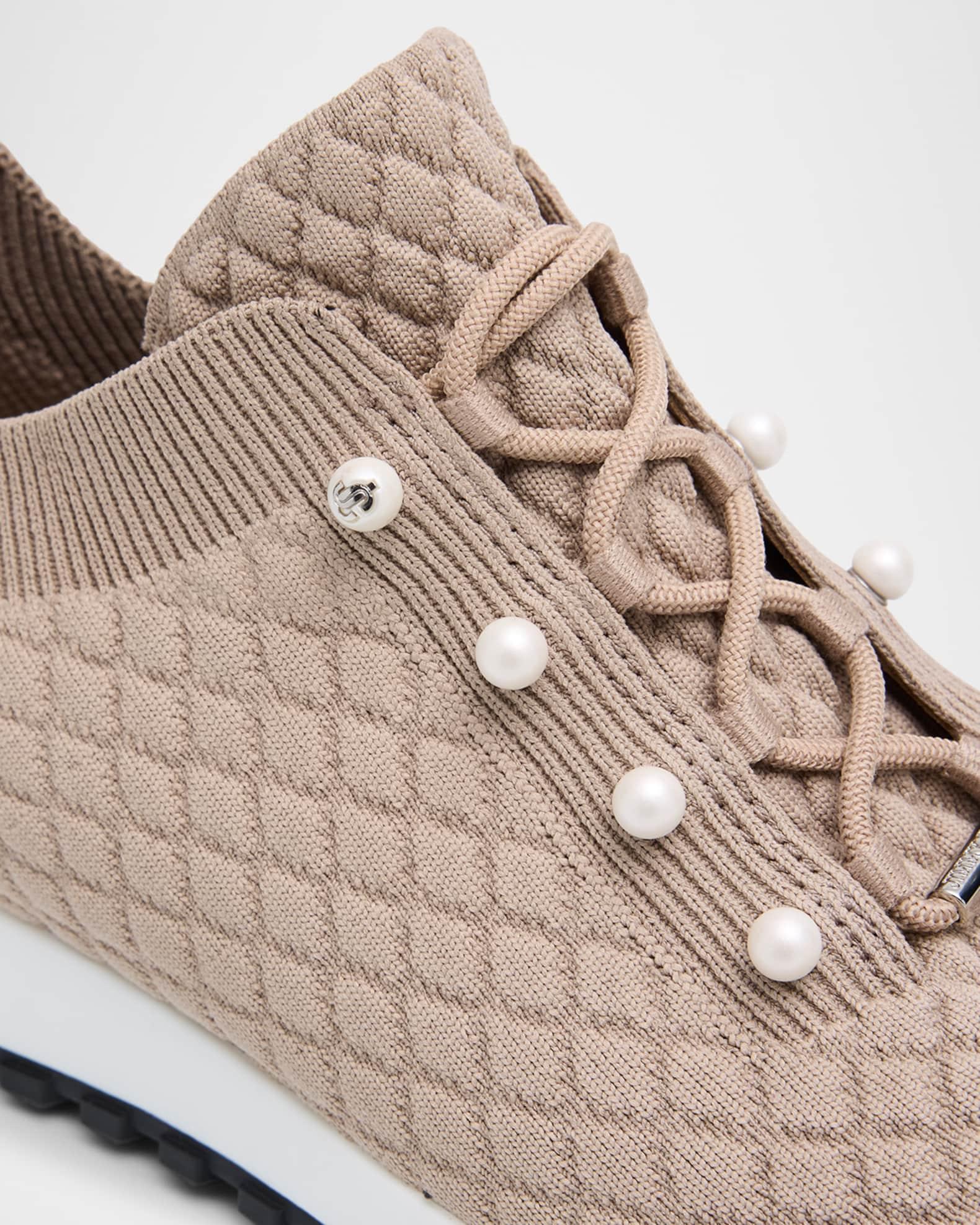 Veles Embellished Knit Trainers Product Image