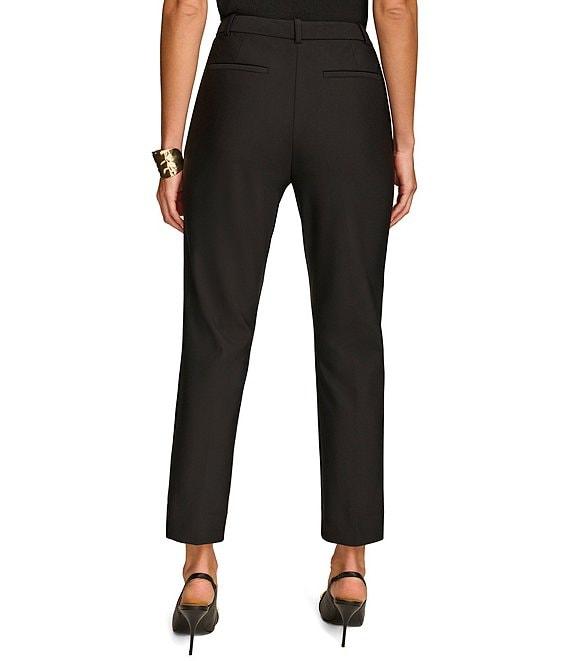 Donna Karan Essential Pleated Slim Mid Rise Pants Product Image