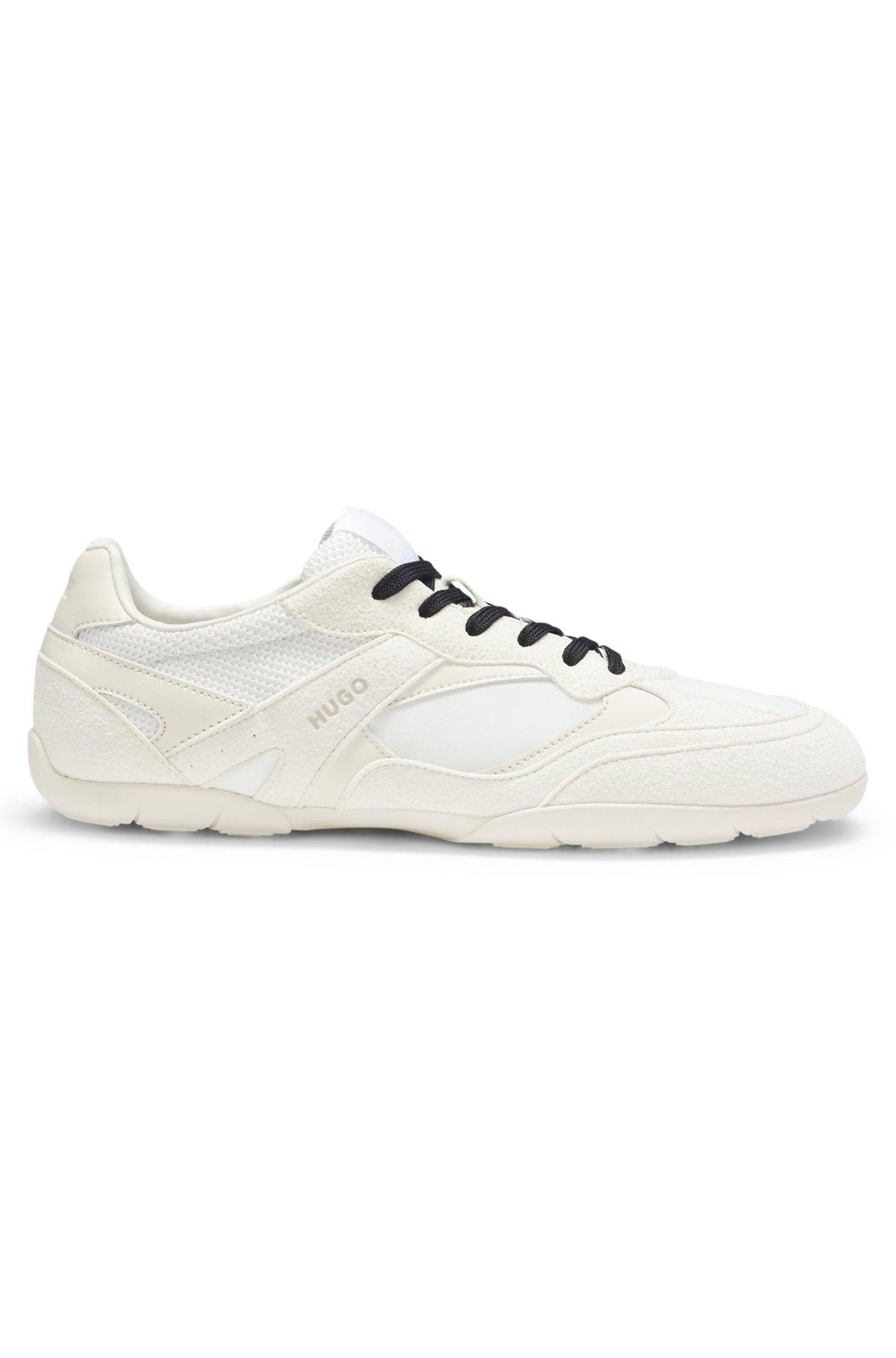 Mixed-material trainers with open mesh Product Image