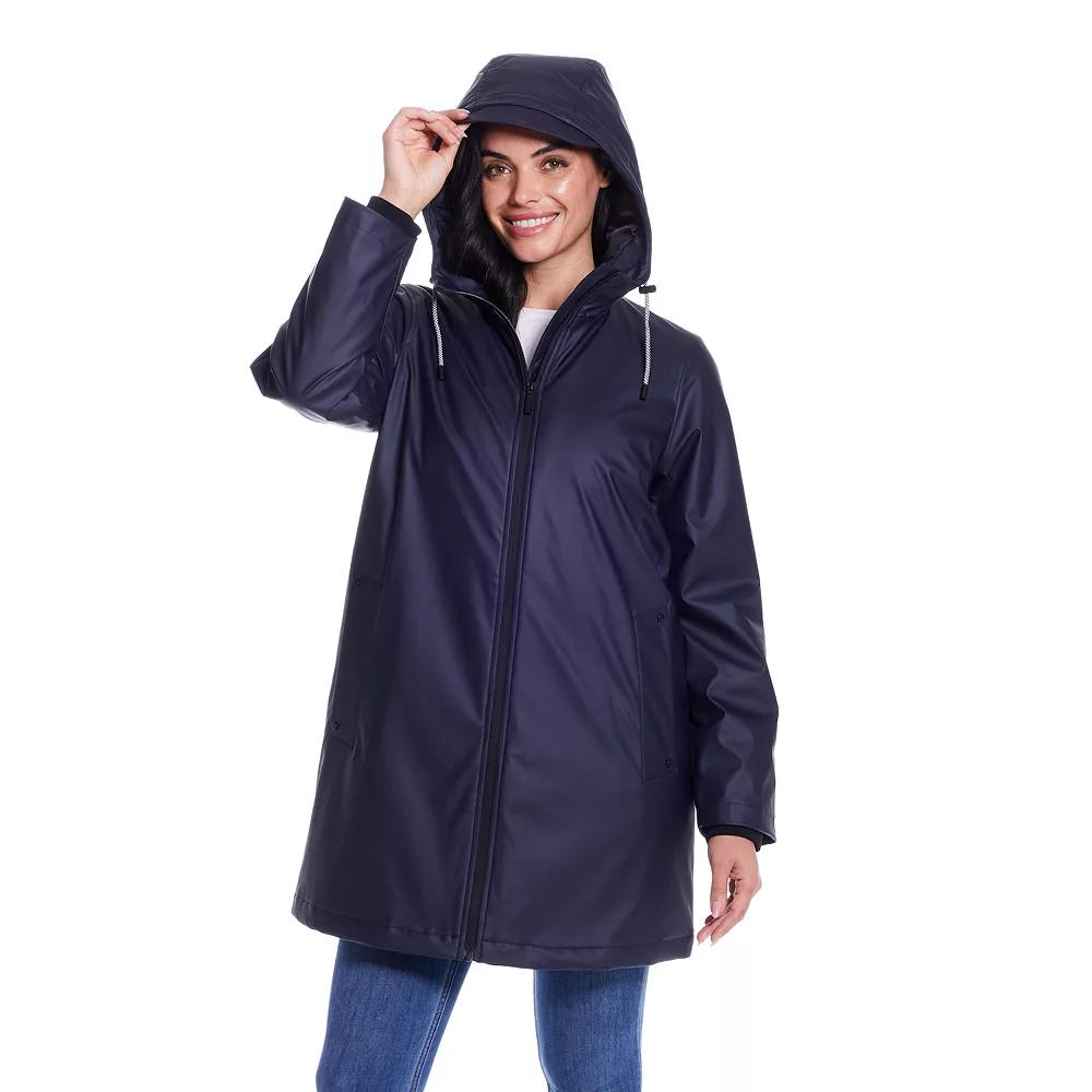 Women's Weathercast Water-Resistant Hooded Rain Jacket,  Product Image