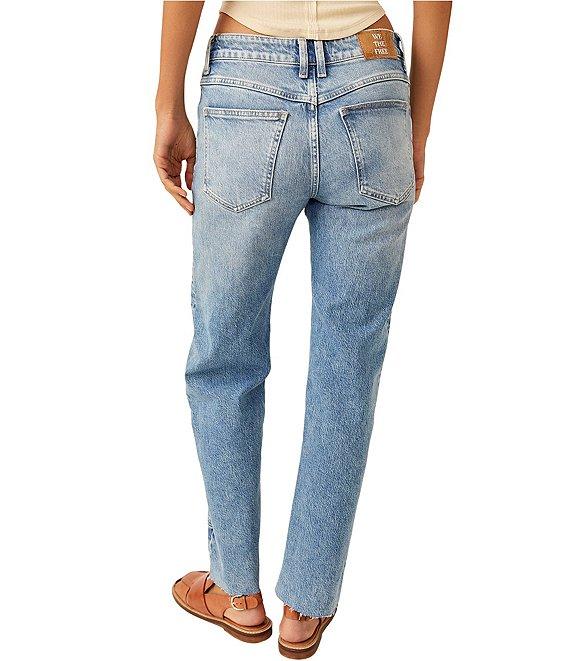 Free People Risk Taker High Rise Straight Leg Jeans Product Image
