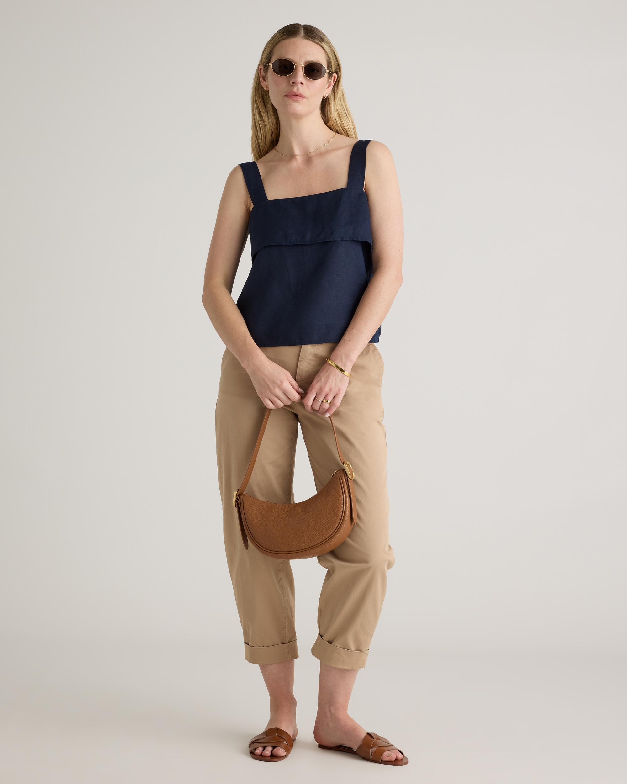Quince | Women's 100% European Linen Square Neck Tank Top Size XS Product Image