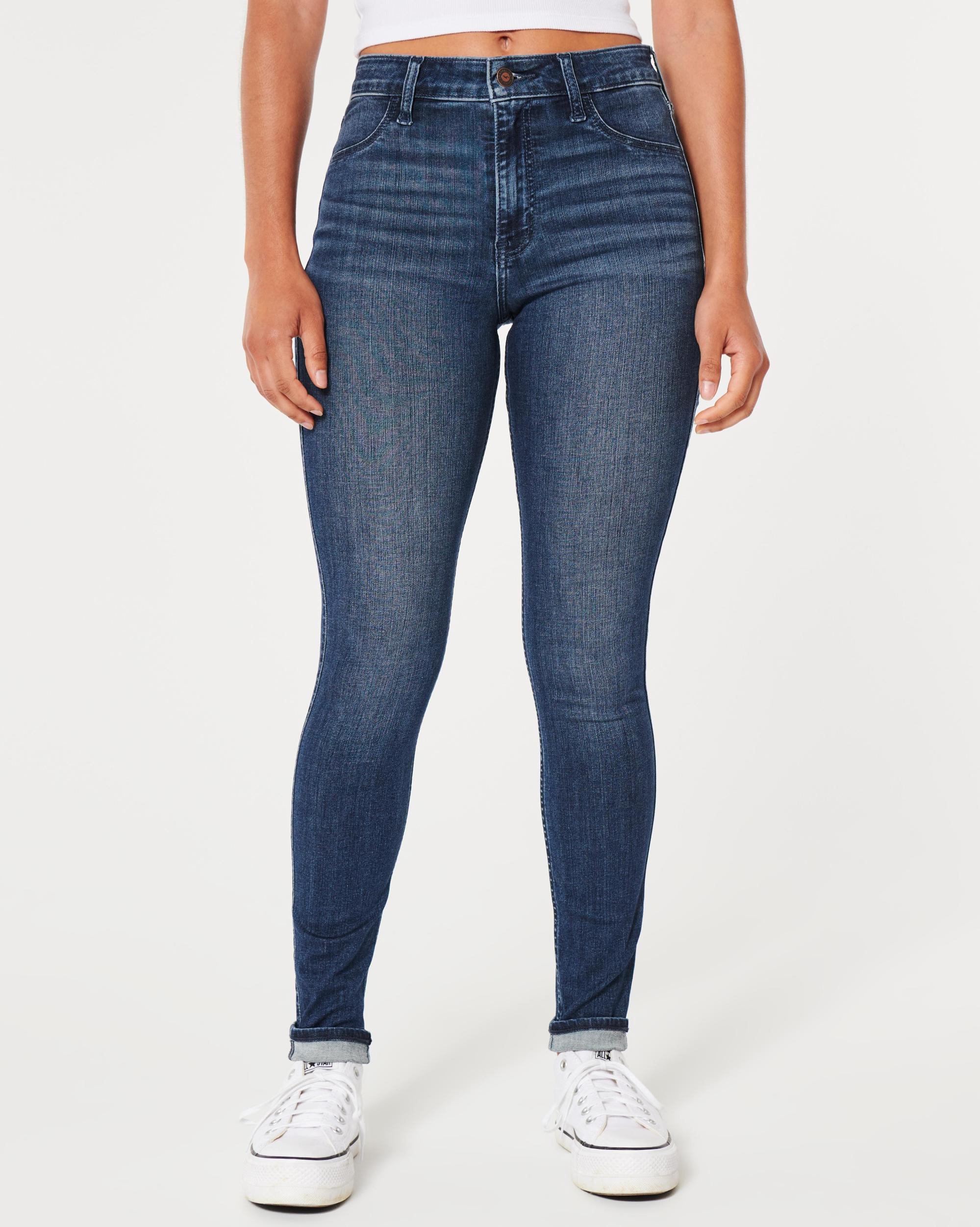 High-Rise Dark Wash Jean Leggings Product Image