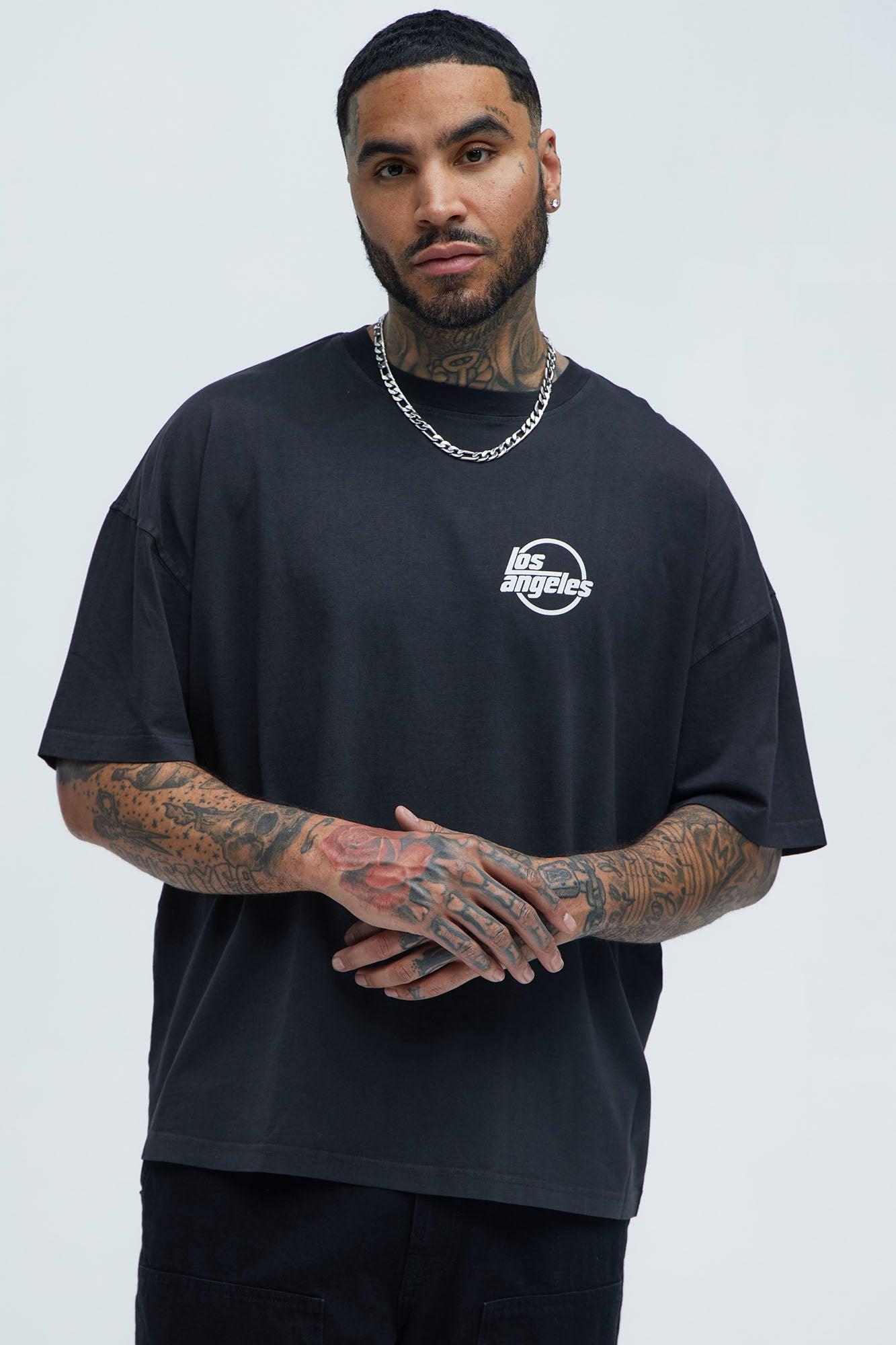 Los Angeles Last Nite Oversized Short Sleeve Tee - Black Product Image