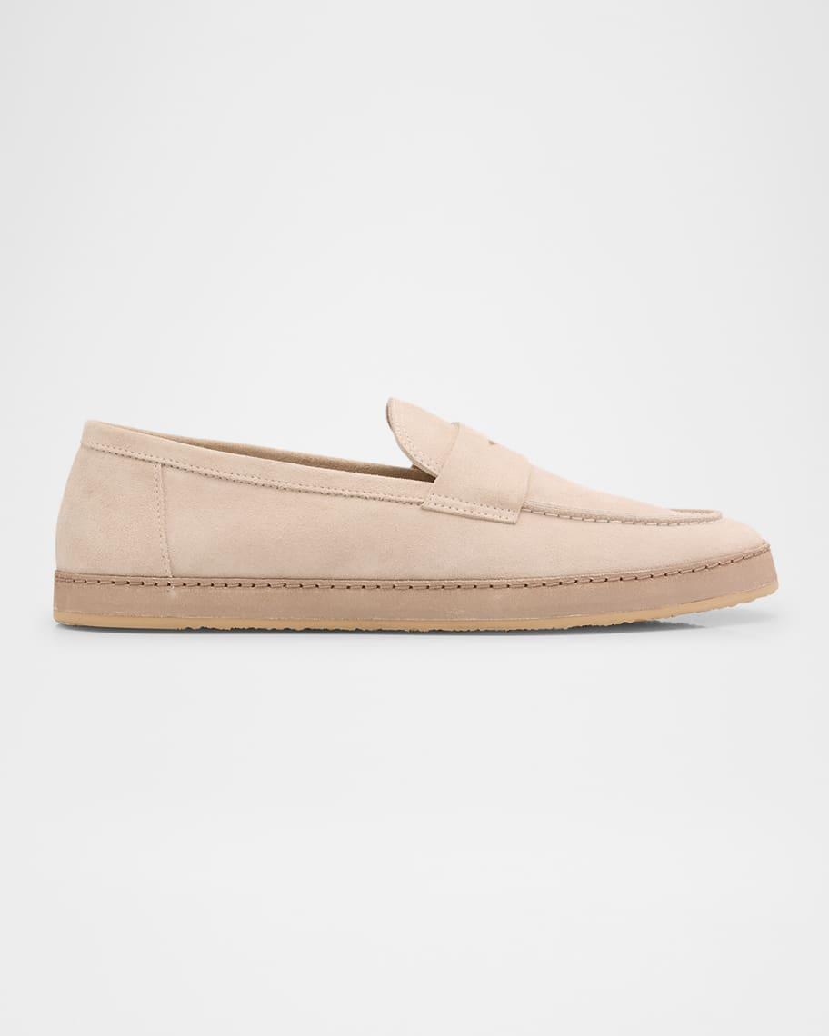 Men's Hybrid Suede Penny Loafers Product Image