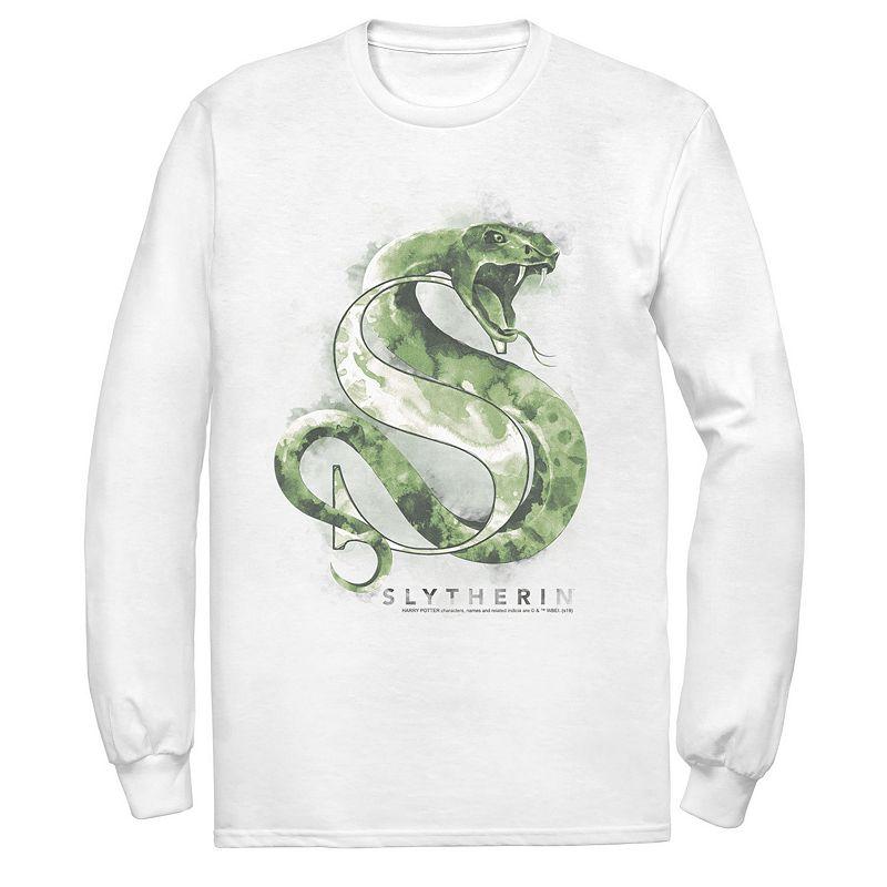 Men's Harry Potter House Slytherin Watercolor Tee, Size: Medium, Athletic Grey Product Image
