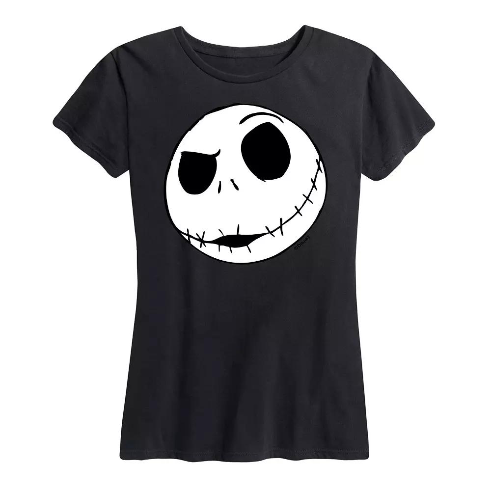 Disney's Nightmare Before Christmas Women's Jack Face Graphic Tee, Girl's,  Product Image