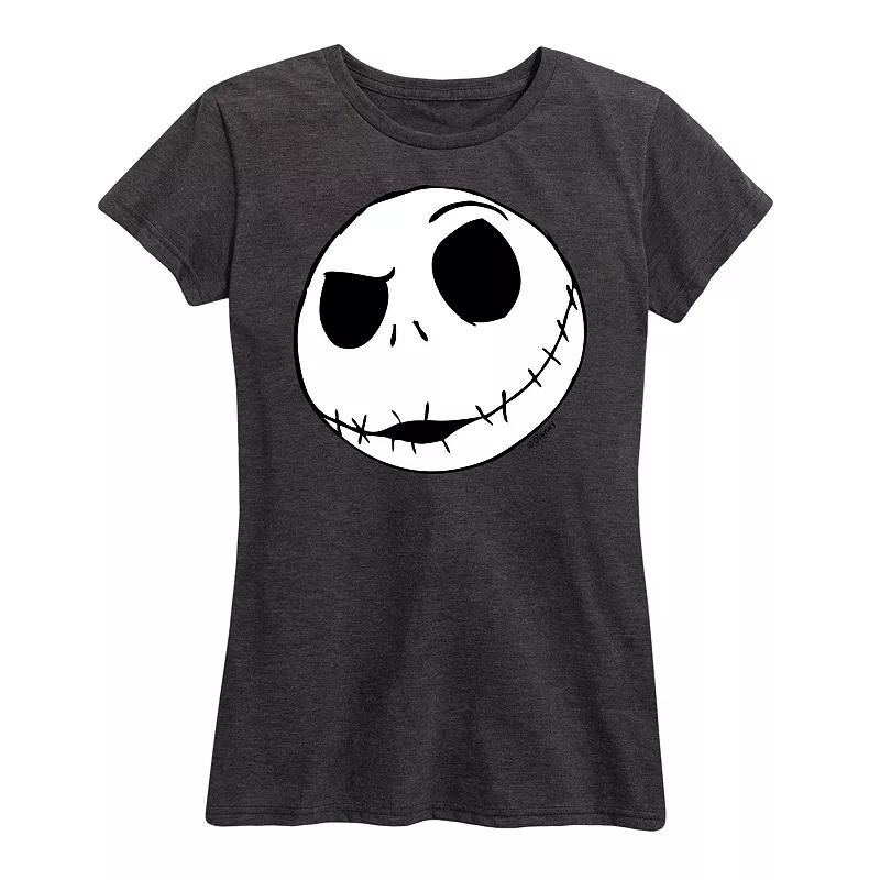 Disney's Nightmare Before Christmas Women's Jack Face Graphic Tee, Girl's,  Product Image