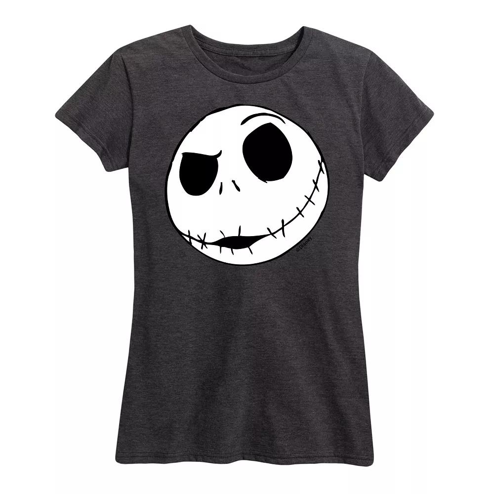 Disney's Nightmare Before Christmas Women's Jack Face Graphic Tee, Girl's,  Product Image
