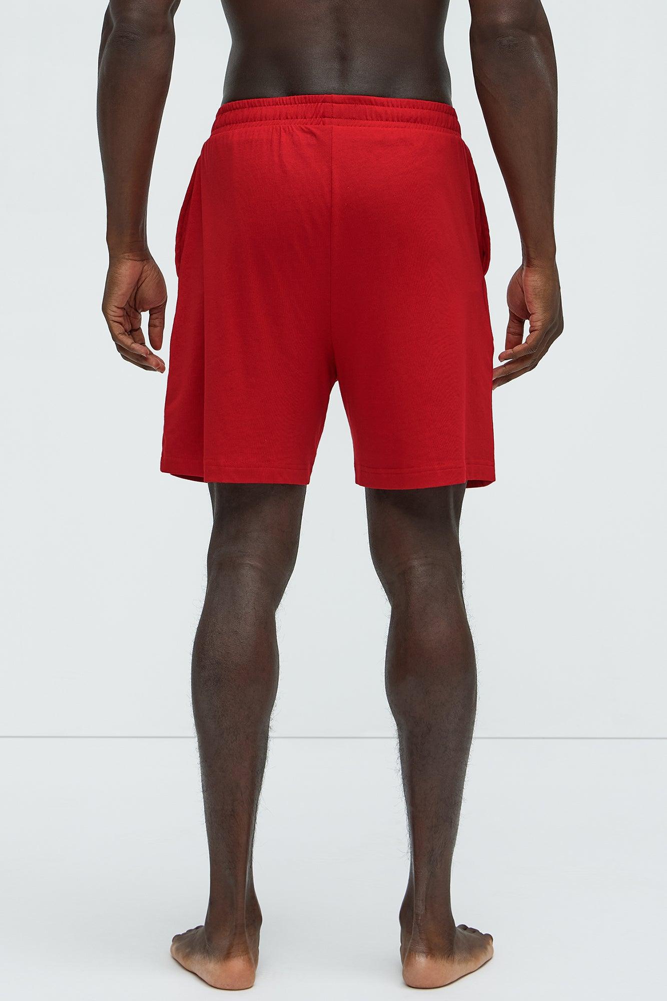 Essential Modal Lounge Shorts - Red Product Image