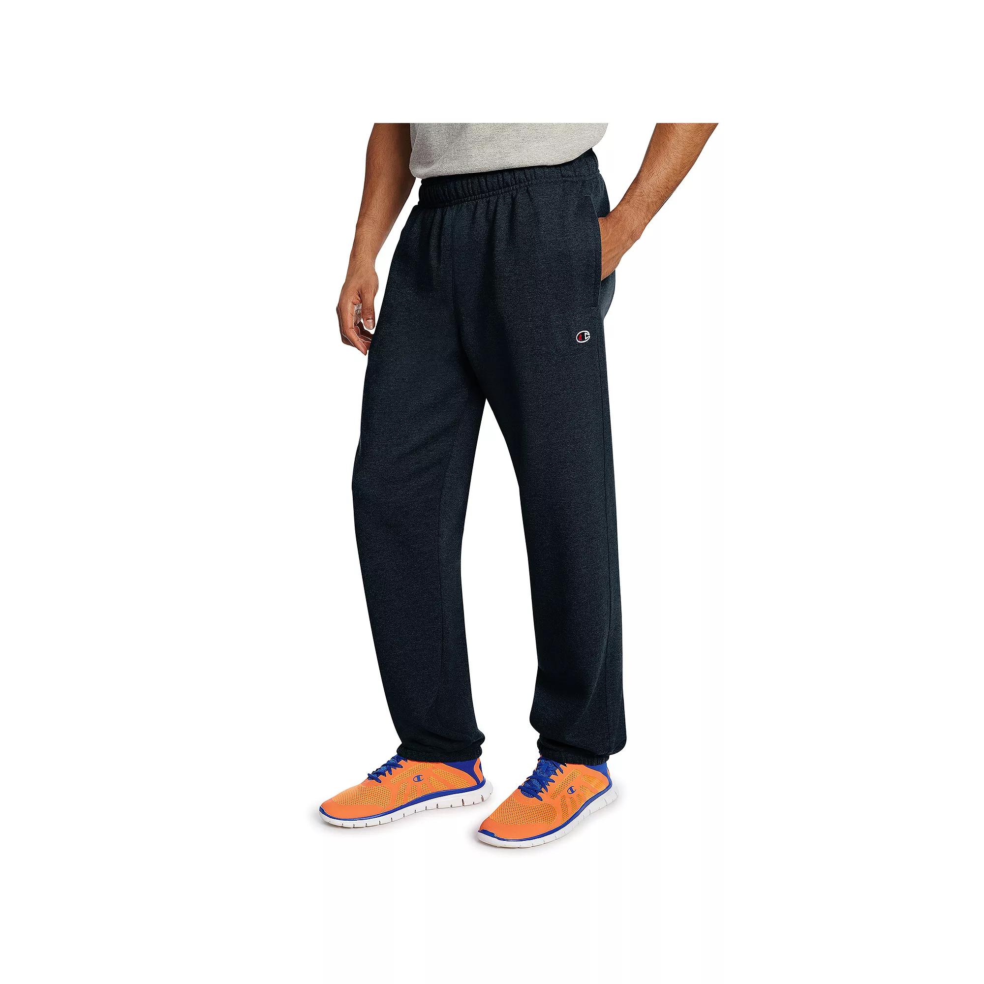 Mens Champion Cinched Fleece Pants Blue Product Image