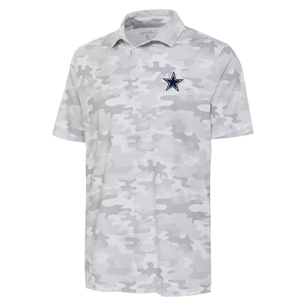 Men's Antigua White Dallas Cowboys Collide Tonal Star Polo,  Product Image