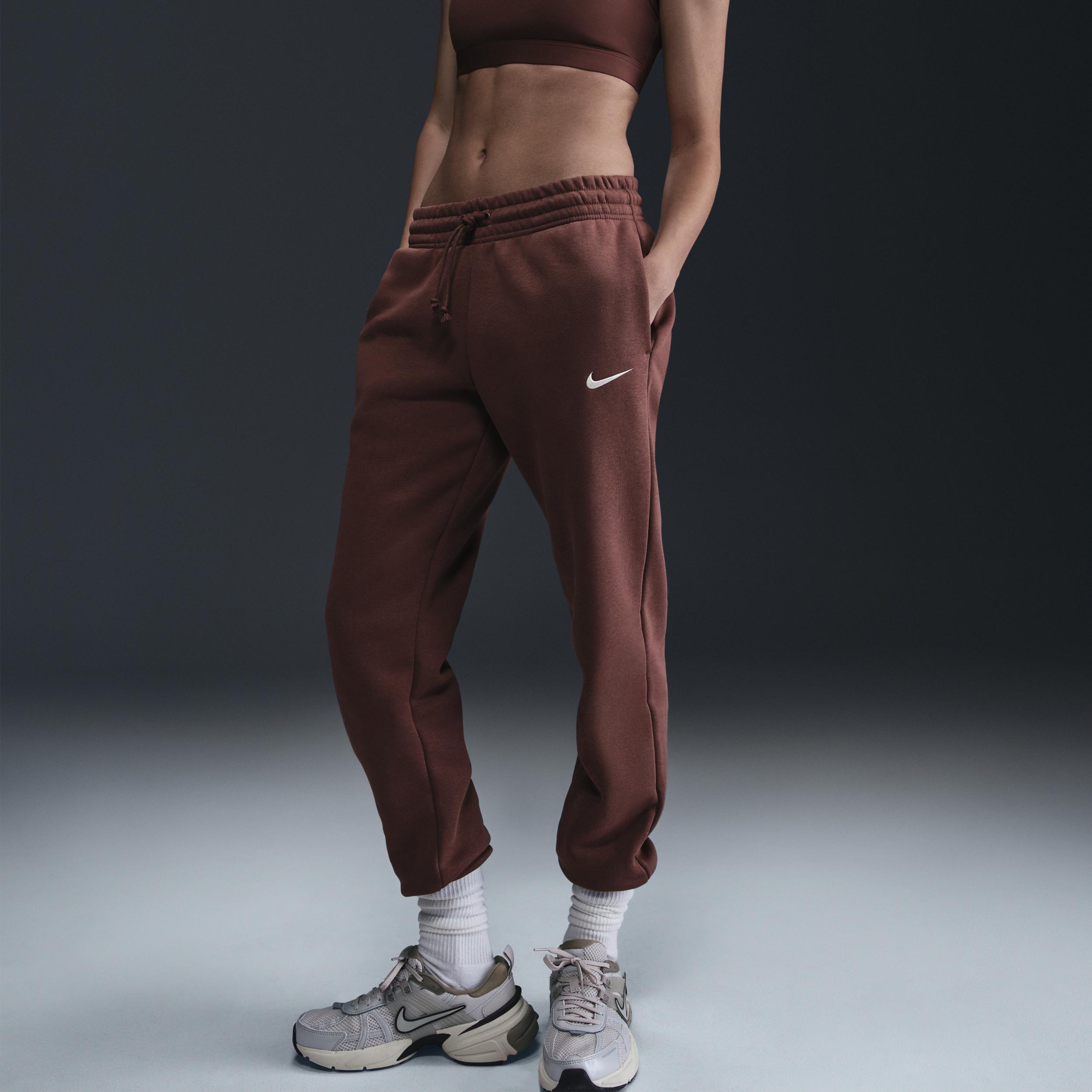 Womens Nike Sportswear Phoenix Fleece Mid-Rise Sweatpants | FZ7626-218 Product Image