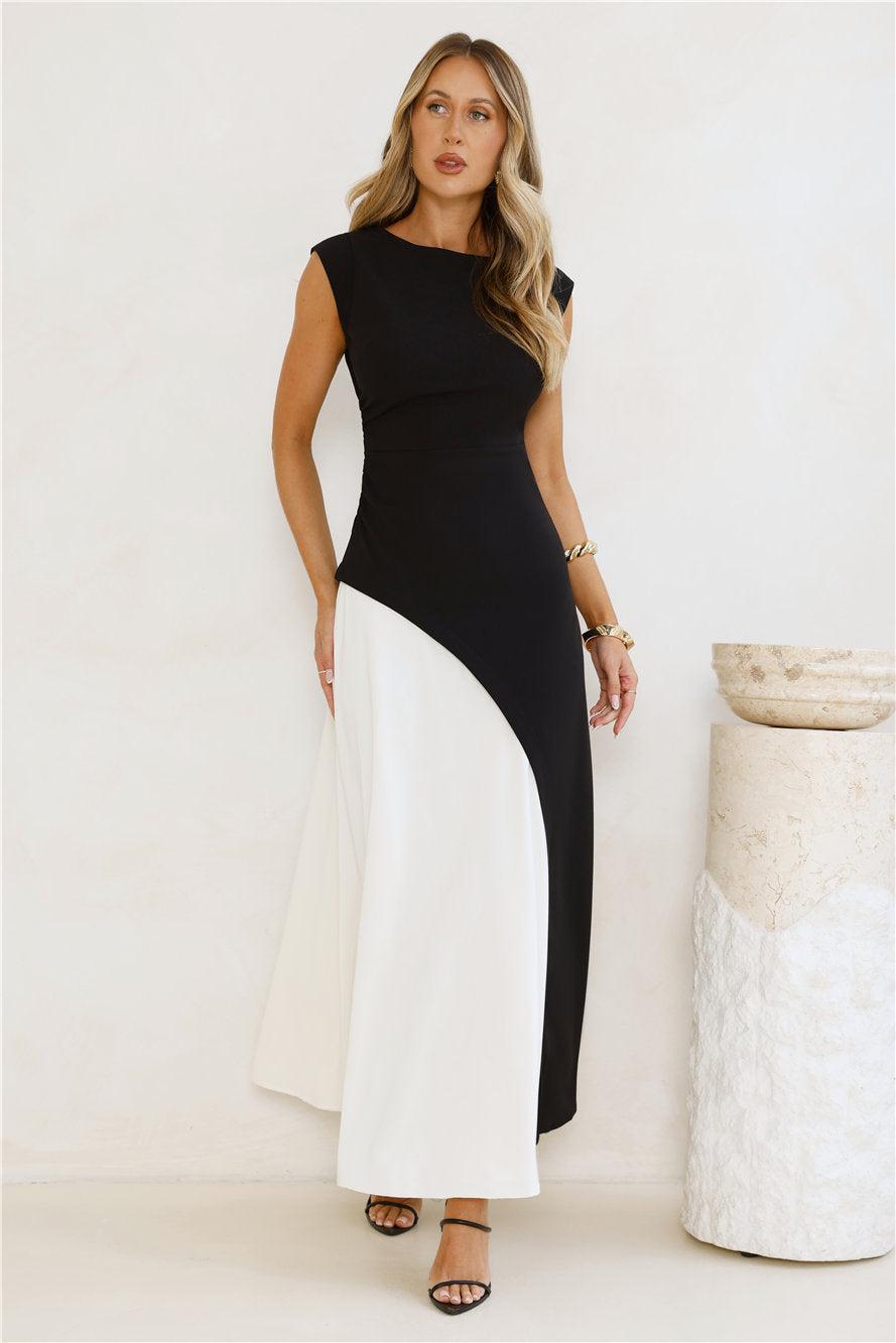 Starlit Soiree Maxi Dress Black Product Image