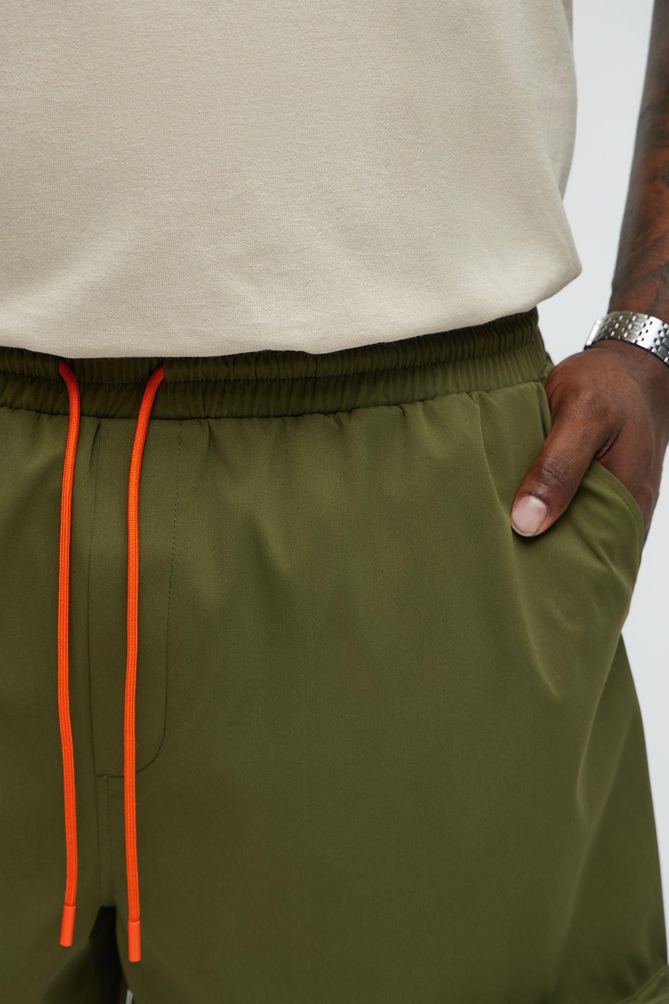 Gone Fishing Cargo Shorts - Olive Product Image