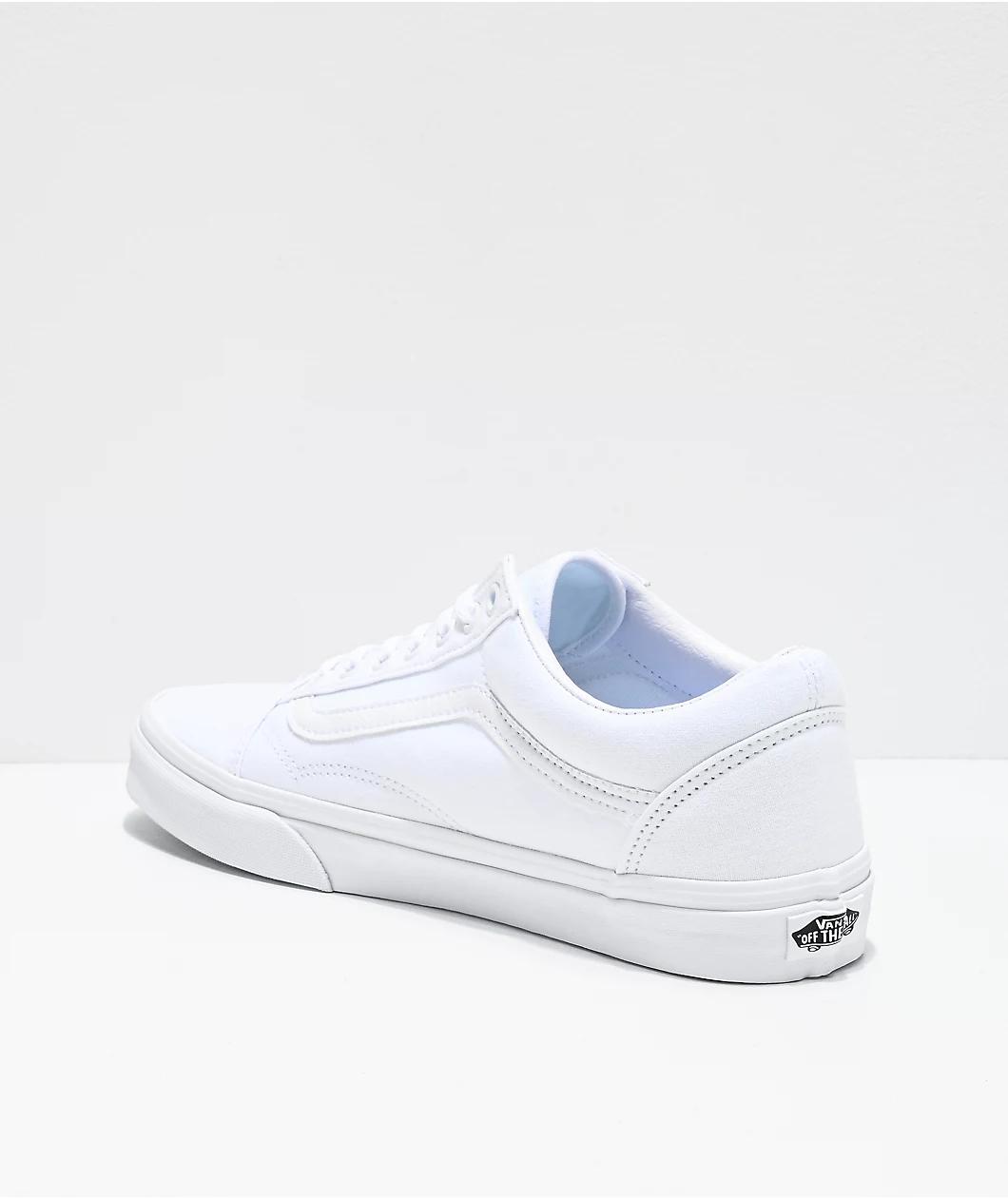 Vans Old Skool Mono White Skate Shoes Product Image