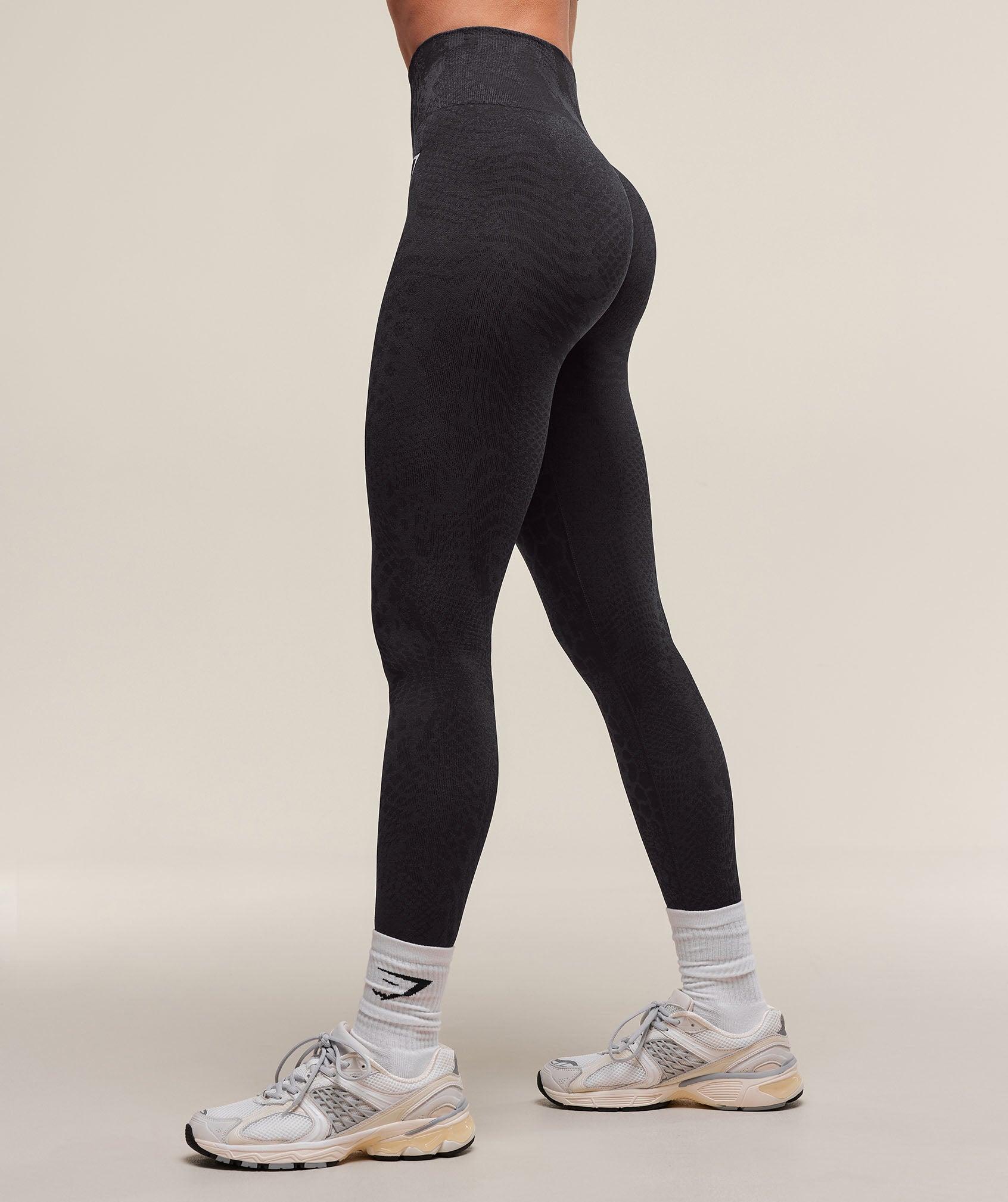 Gymshark Adapt Animal X Whitney Seamless Leggings - Asphalt Grey/Black Female Product Image