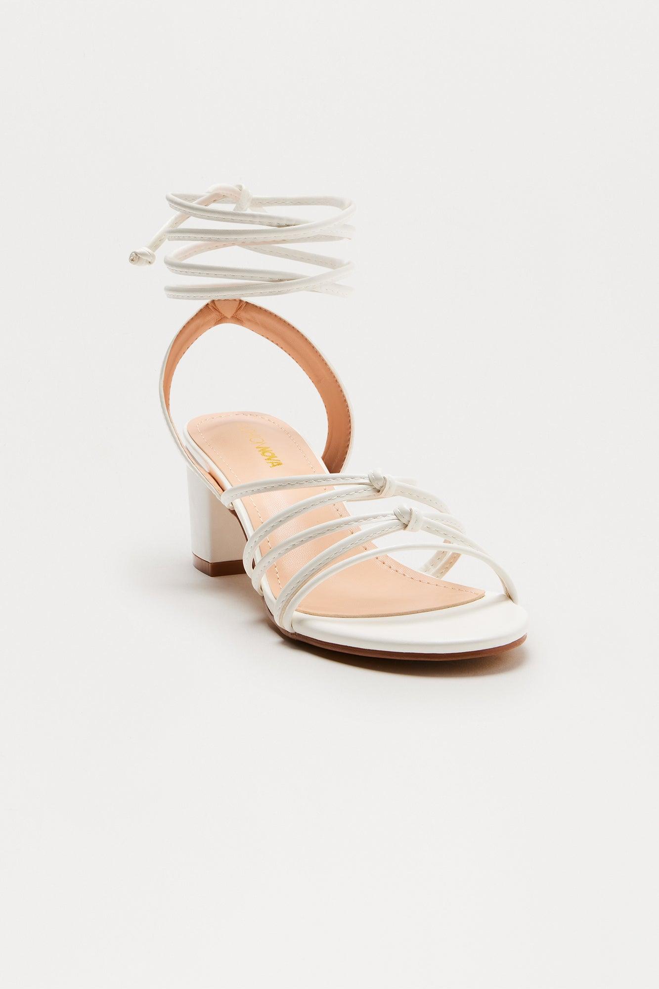 Avia Wrap Up Heels - White Product Image